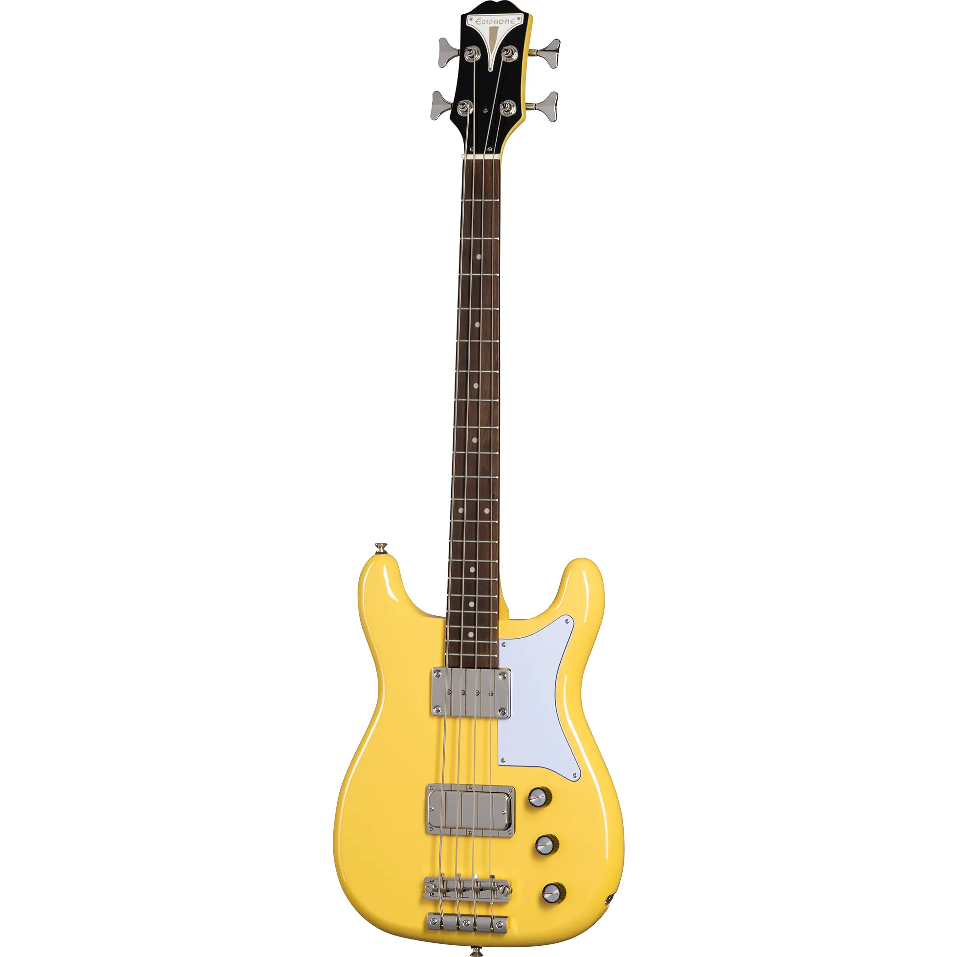 Epiphone Newport Bass Sunset Yellow front view