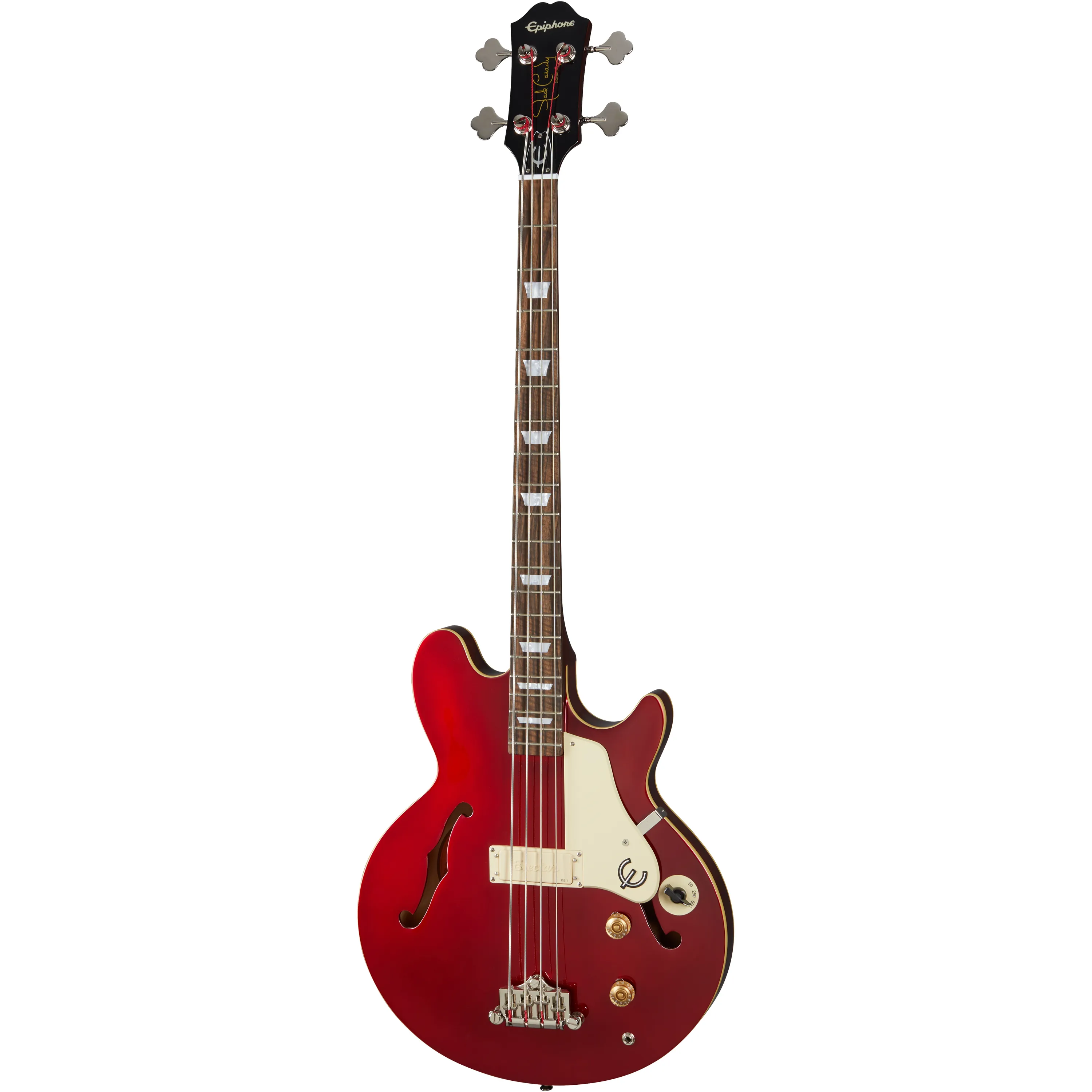 Epiphone Jack Casady Bass Sparkling Burgundy front view