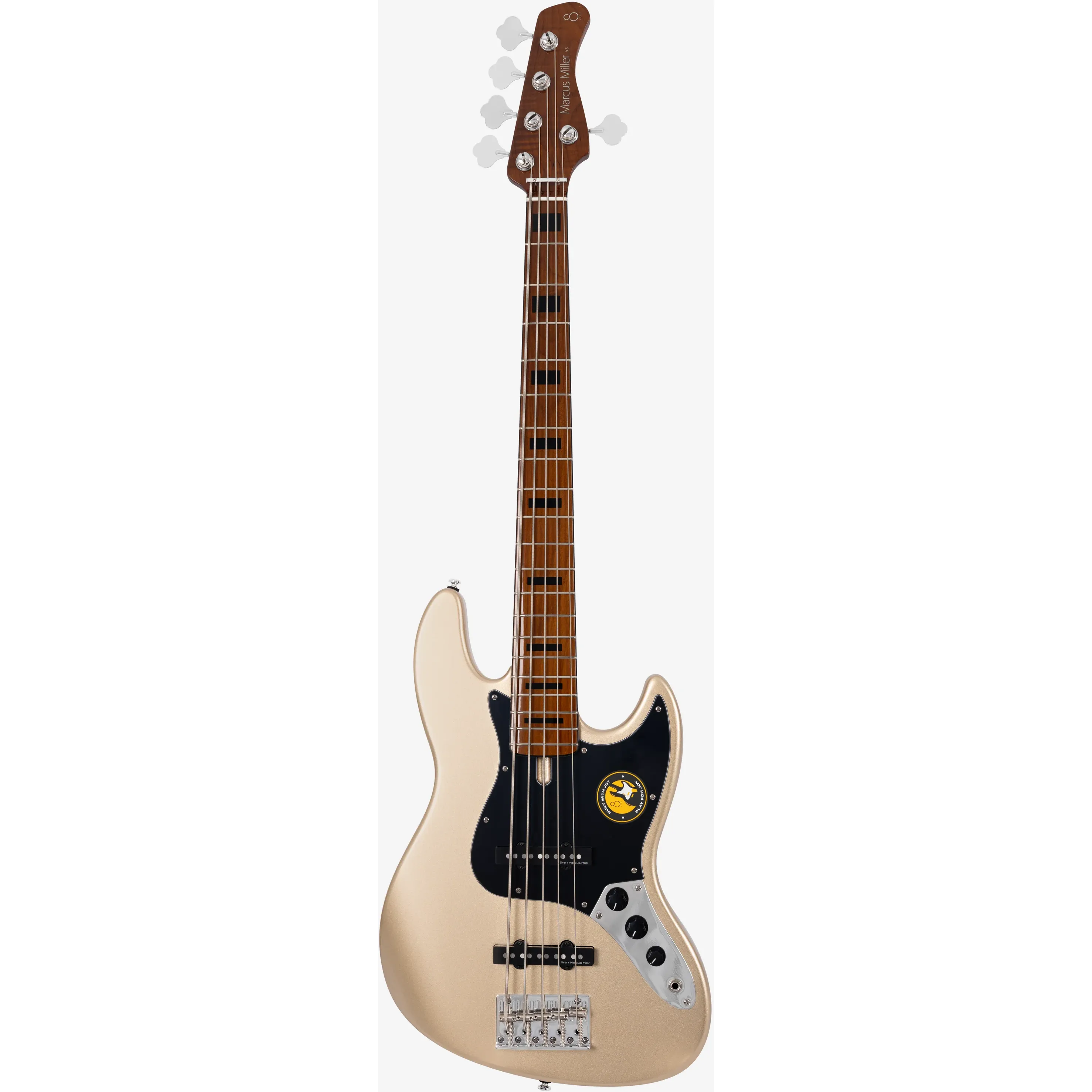 Sire Marcus Miller V5 5-String Champagne Gold Metallic front view
