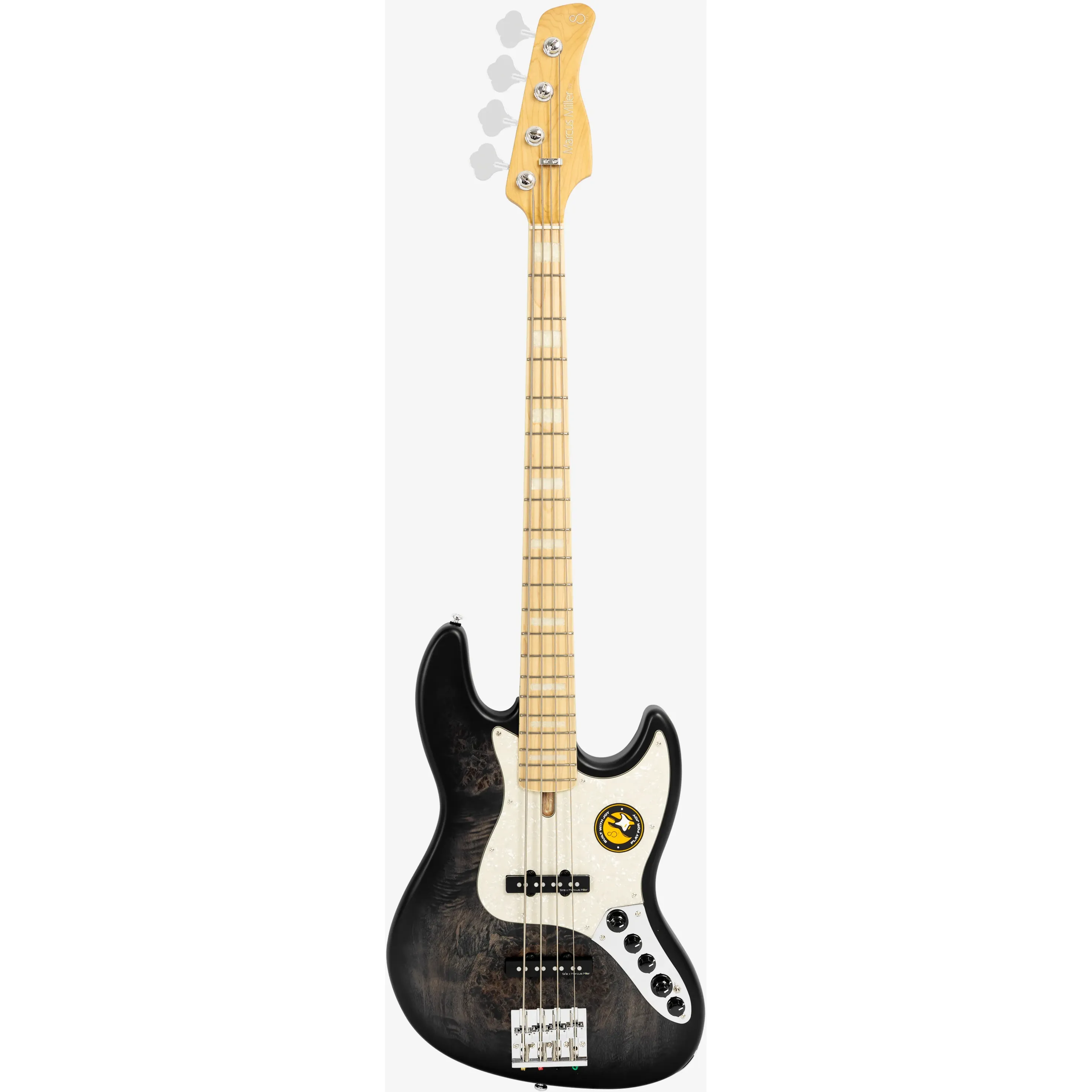 Sire Marcus Miller V7 Ash Reissue Transparent Black Satin front view