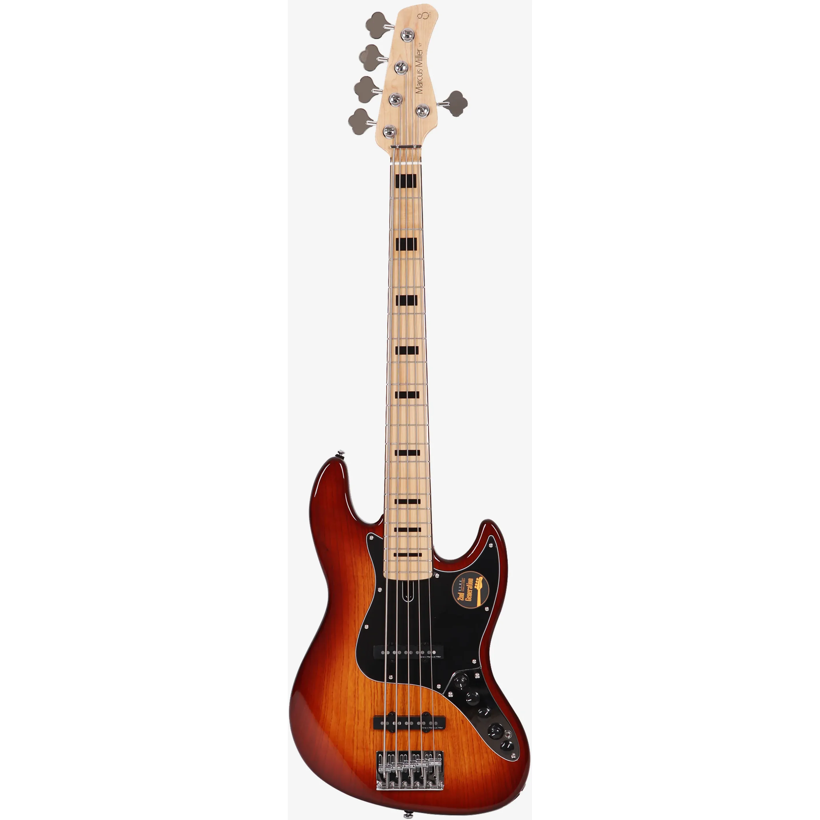 Sire Marcus Miller V7 Vintage 2nd Generation Ash 5-String Tobacco Sunburst front view