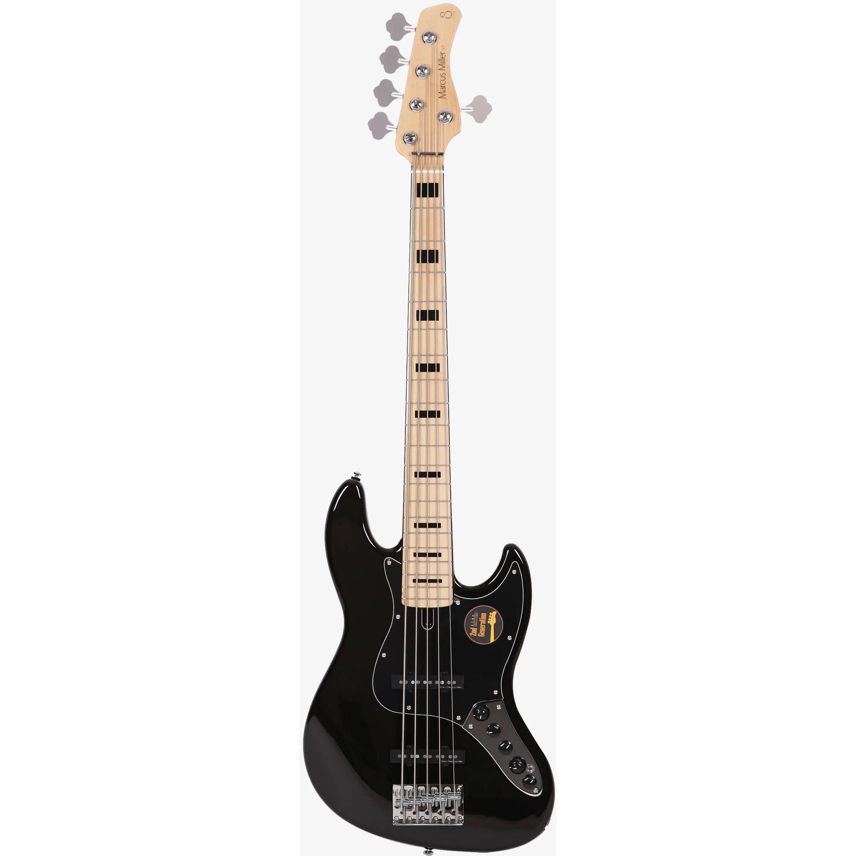 Sire Marcus Miller V7 Vintage 2nd Generation Alder 5-String Black front view