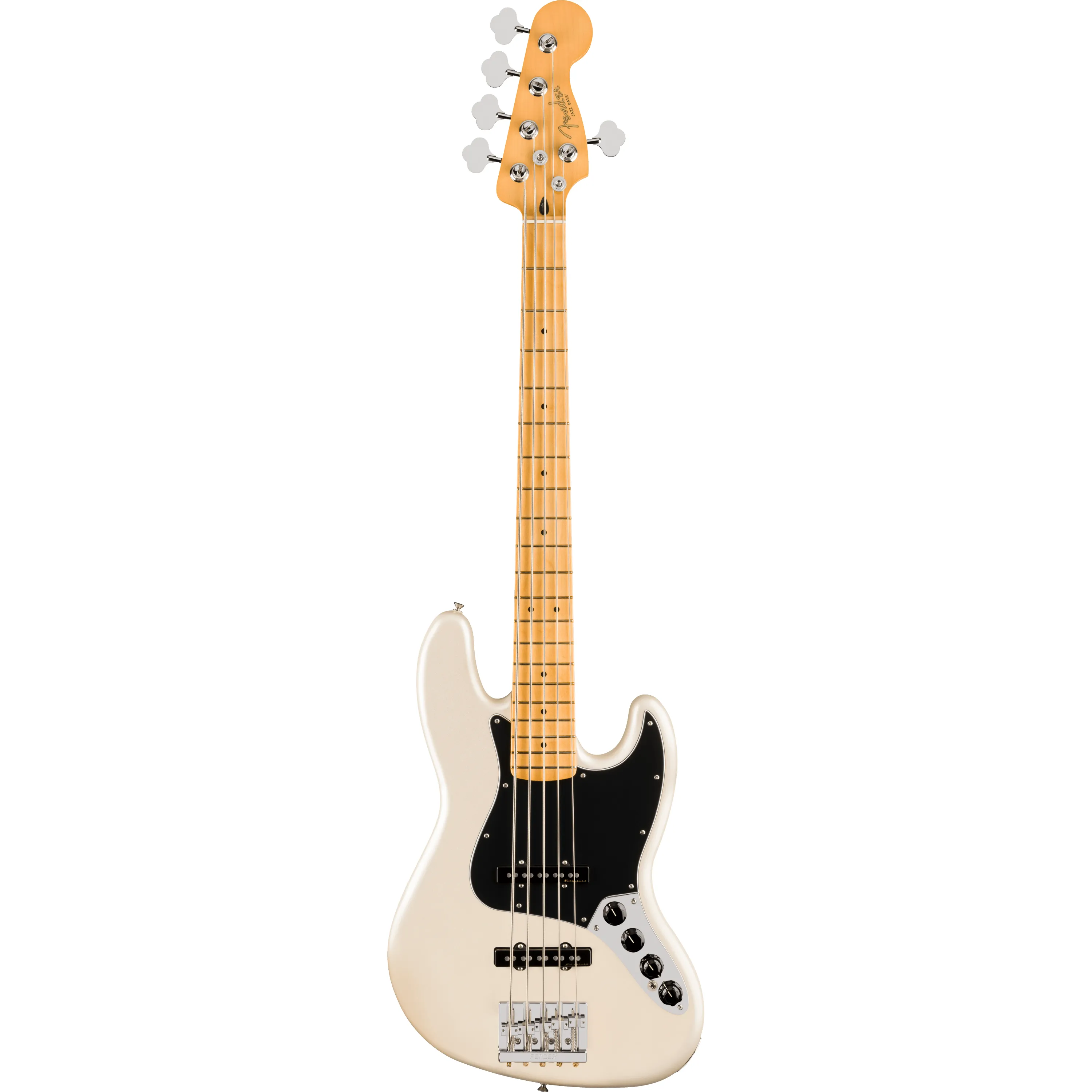 Fender Player II modified Active Jazz Bass V MN Olympic Pearl front view