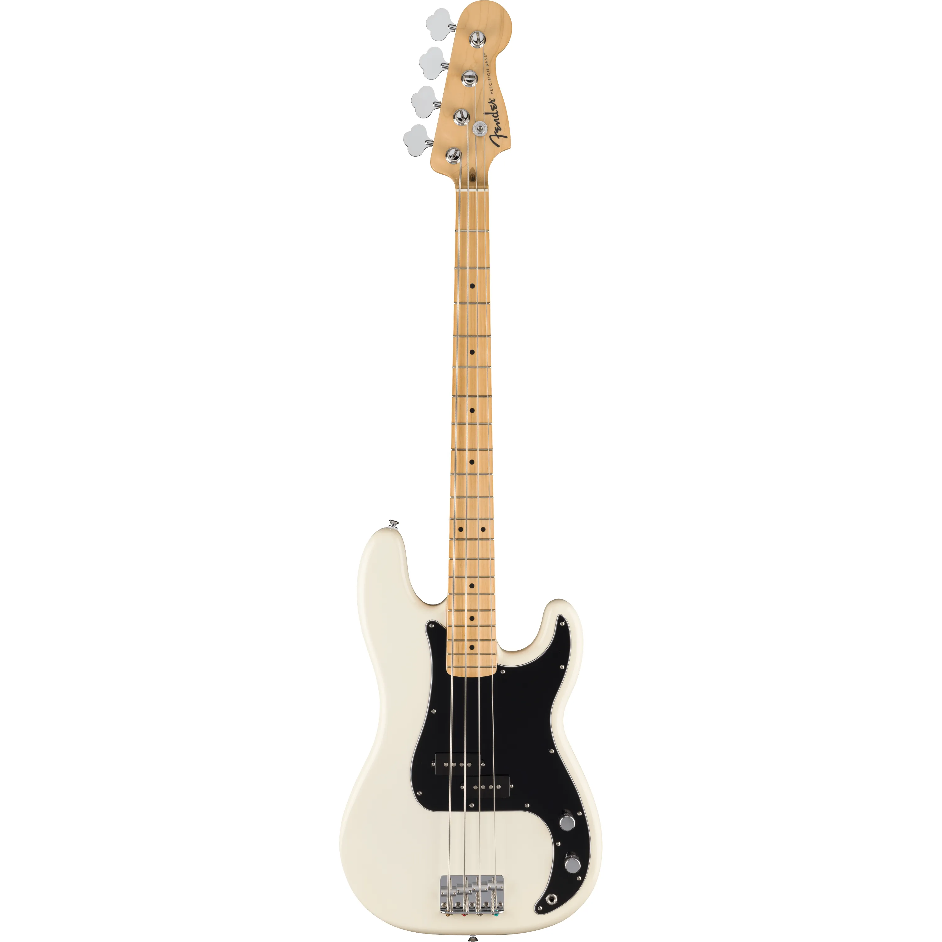 Fender Standard Precision Bass MN Olympic White front view