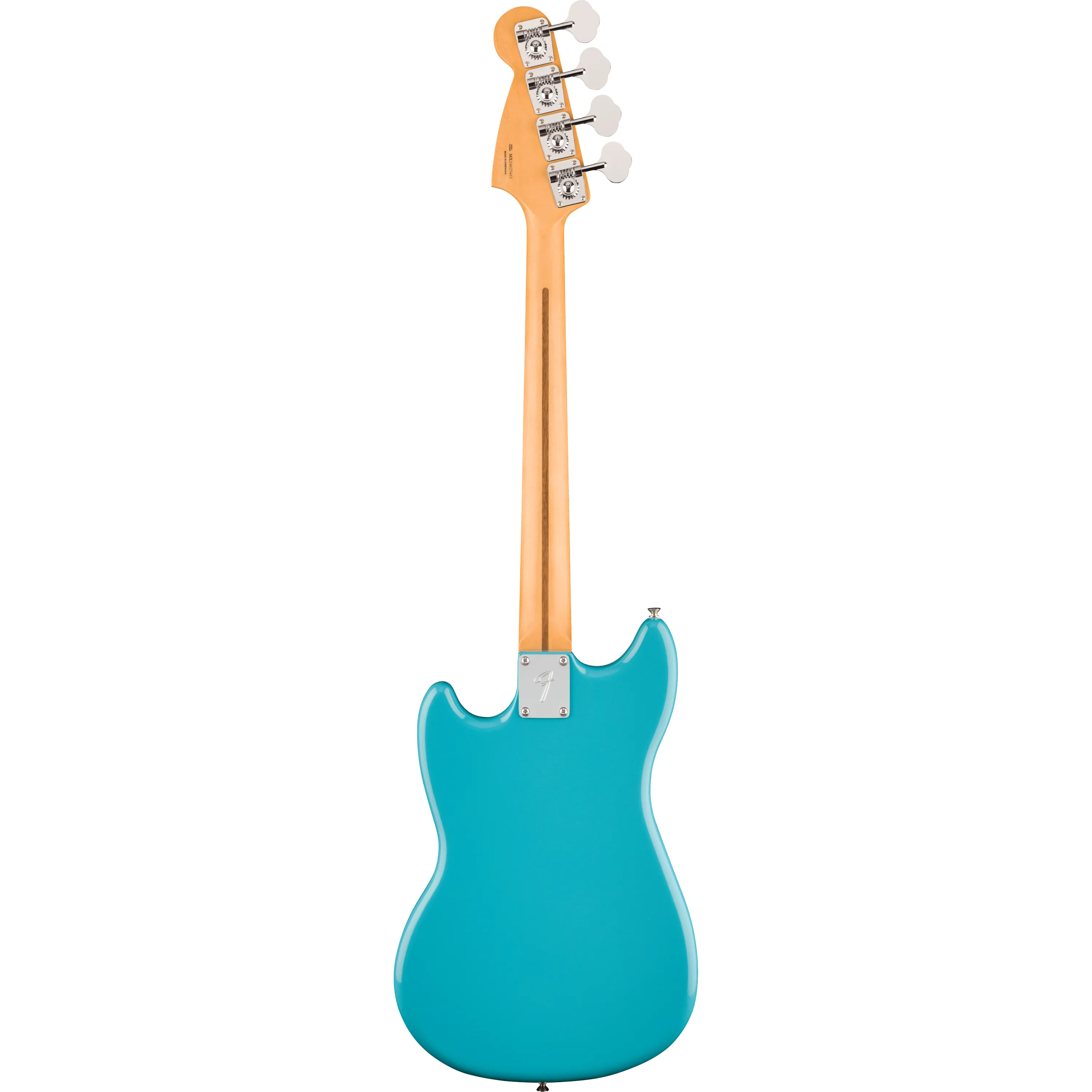 Fender Player II Mustang Bass PJ RW Aquatone Blue back view