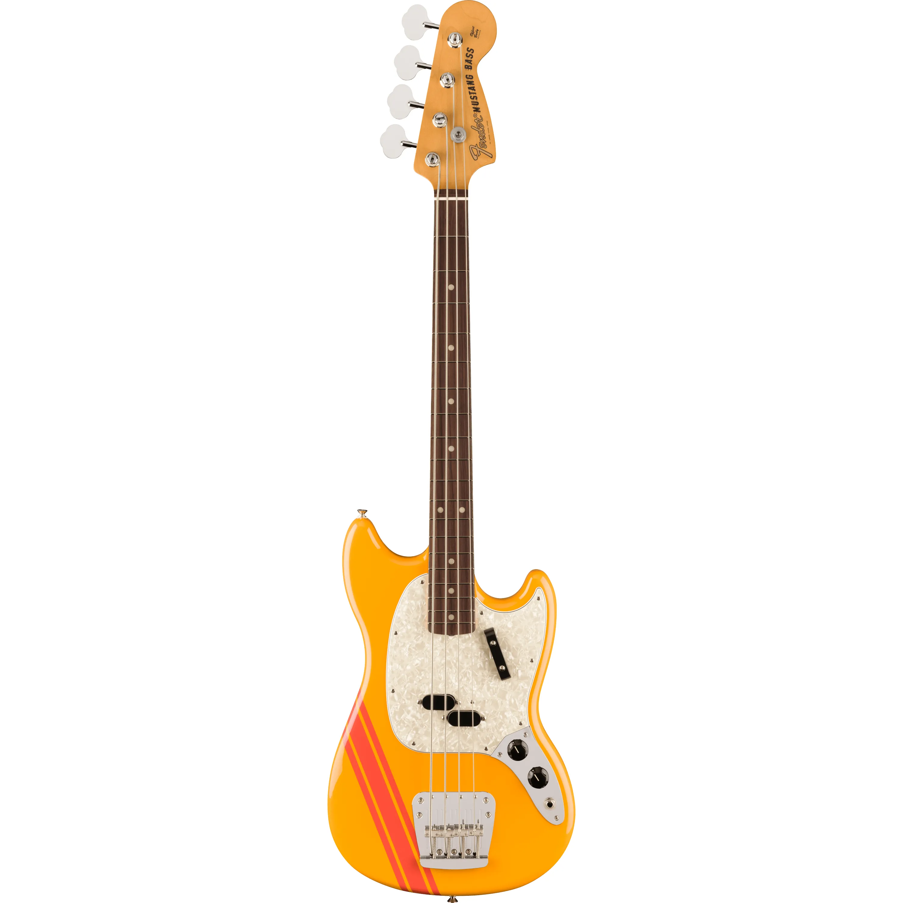 Fender Vintera II 70s Mustang Bass RW Competition Orange front view