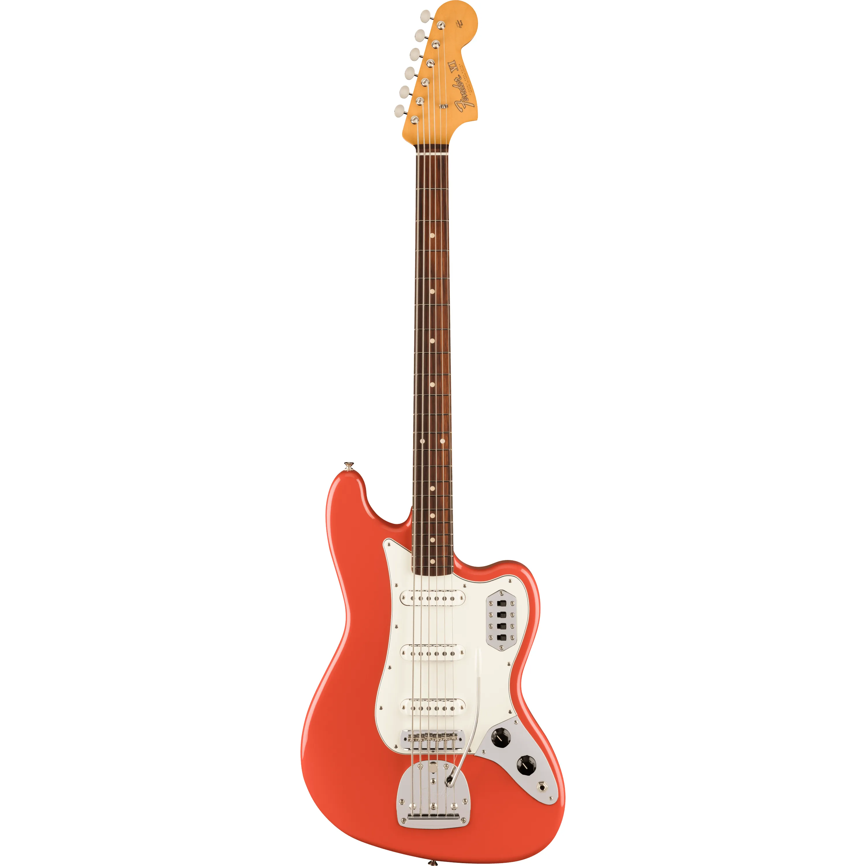 Fender Vintera II 60s Bass VI RW Fiesta Red front view