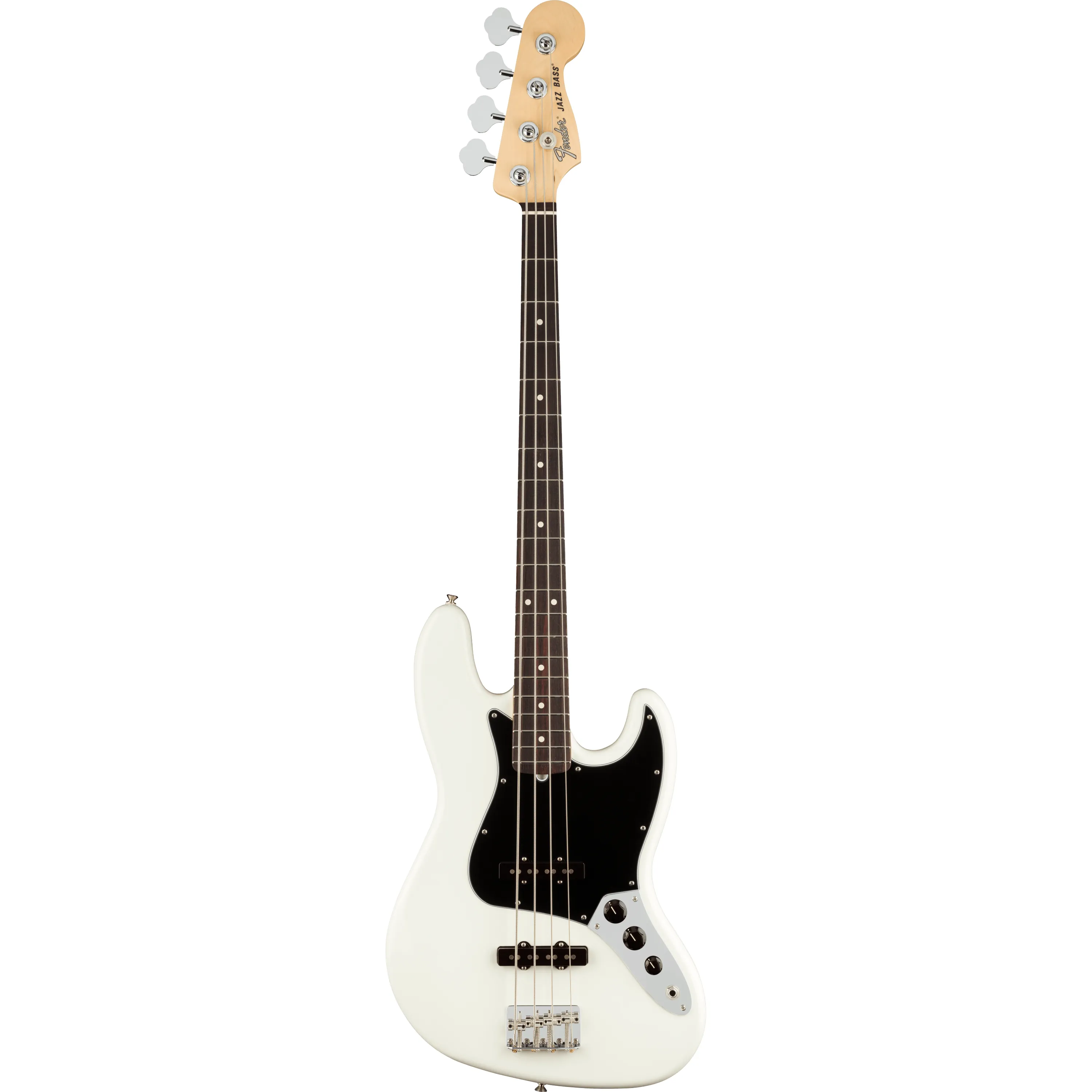 Fender American Performer Jazz Bass RW Arctic White front view