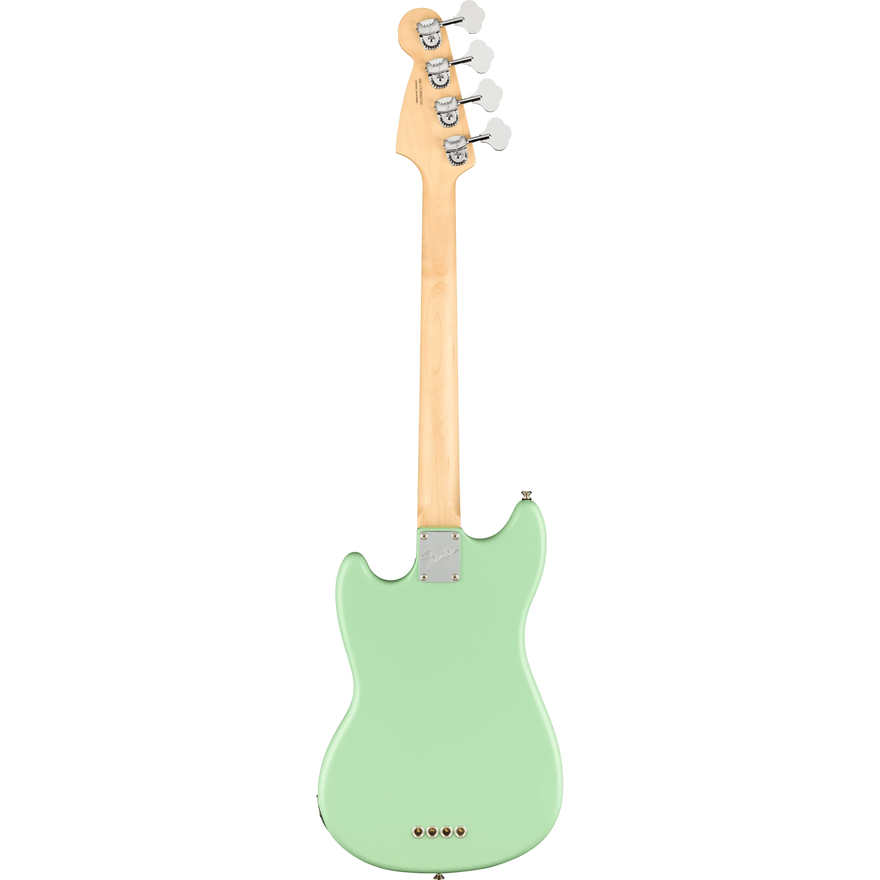 Fender American Performer Mustang Bass RW Satin Surf Green back view
