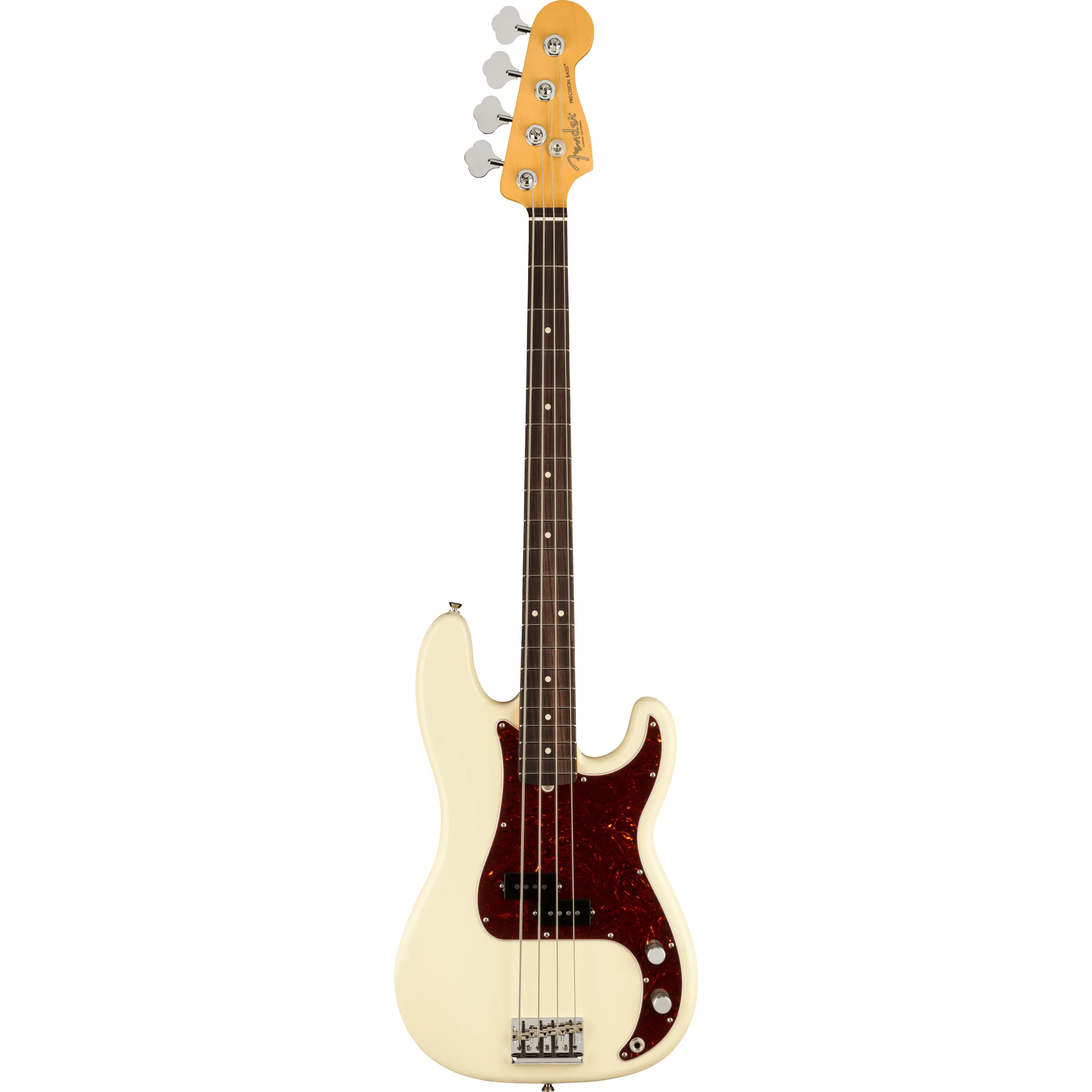 Fender American Professional II Precision Bass RW Olympic White front view