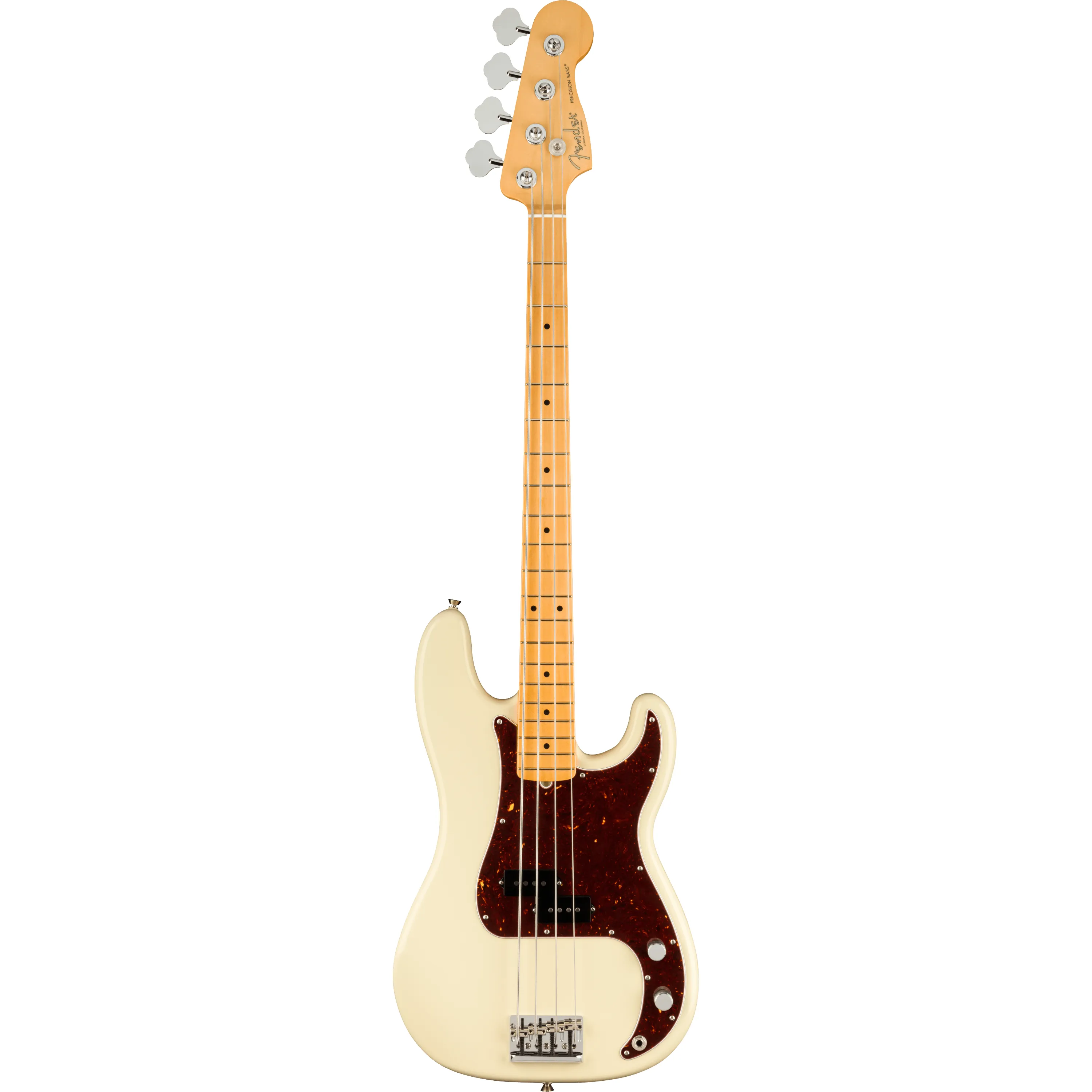 Fender American Professional II Precision Bass MN Olympic White front view