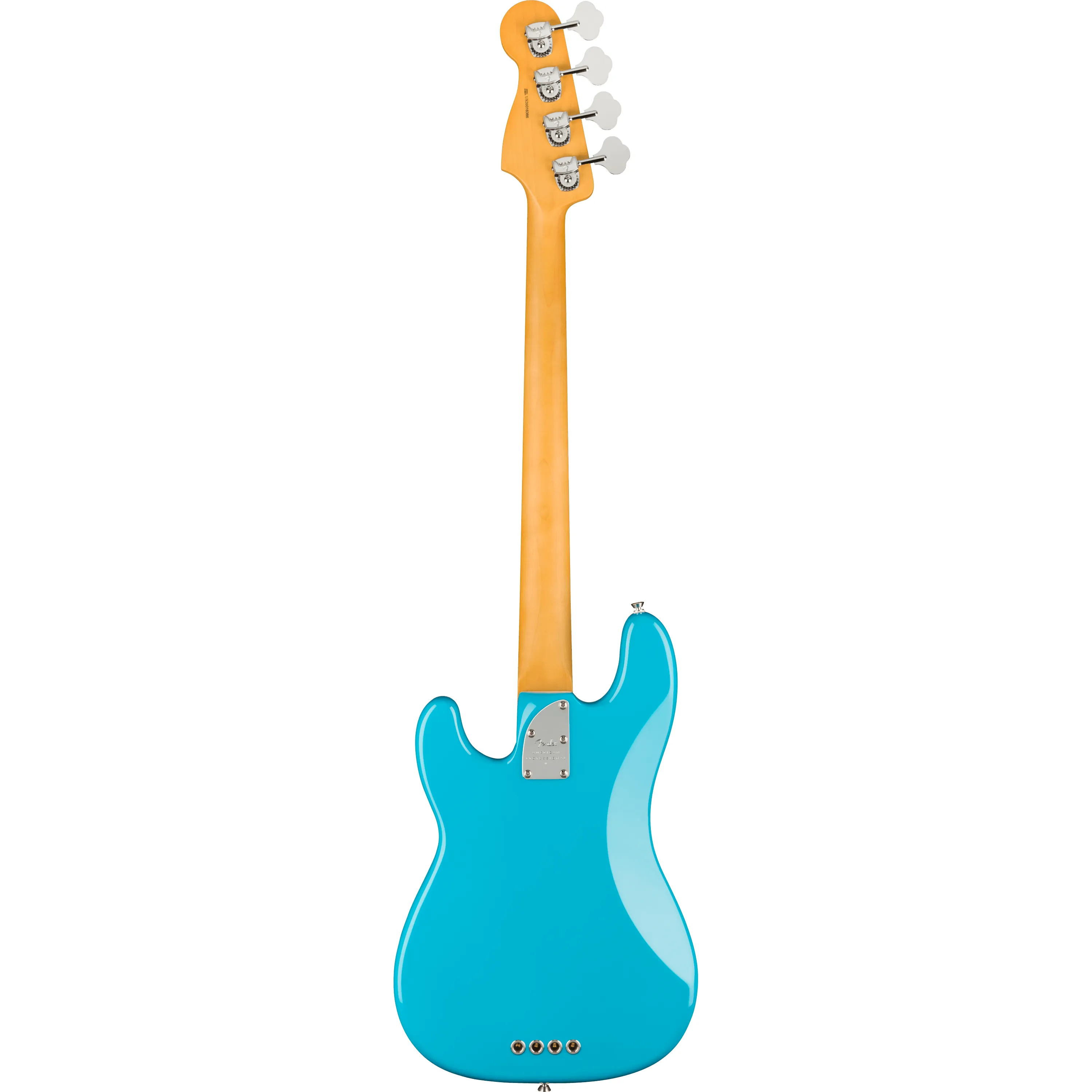 Fender American Professional II Precision Bass MN Miami Blue back view