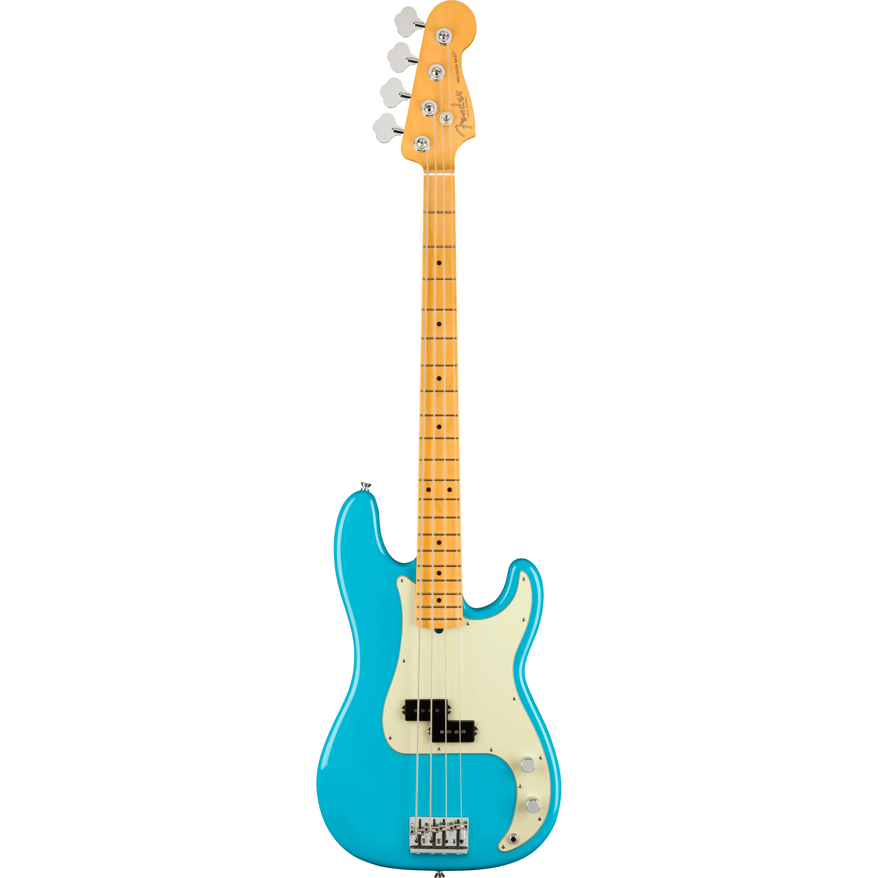Fender American Professional II Precision Bass MN Miami Blue front view