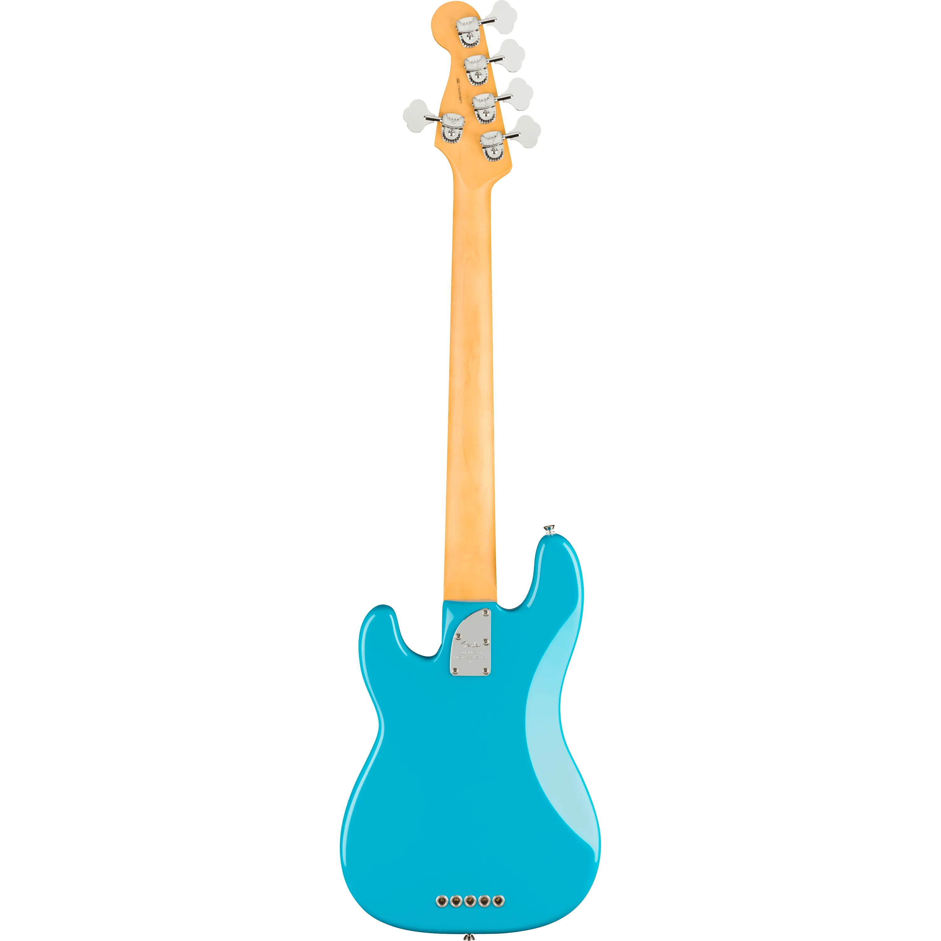 Fender American Professional II Precision Bass V MN Miami Blue back view
