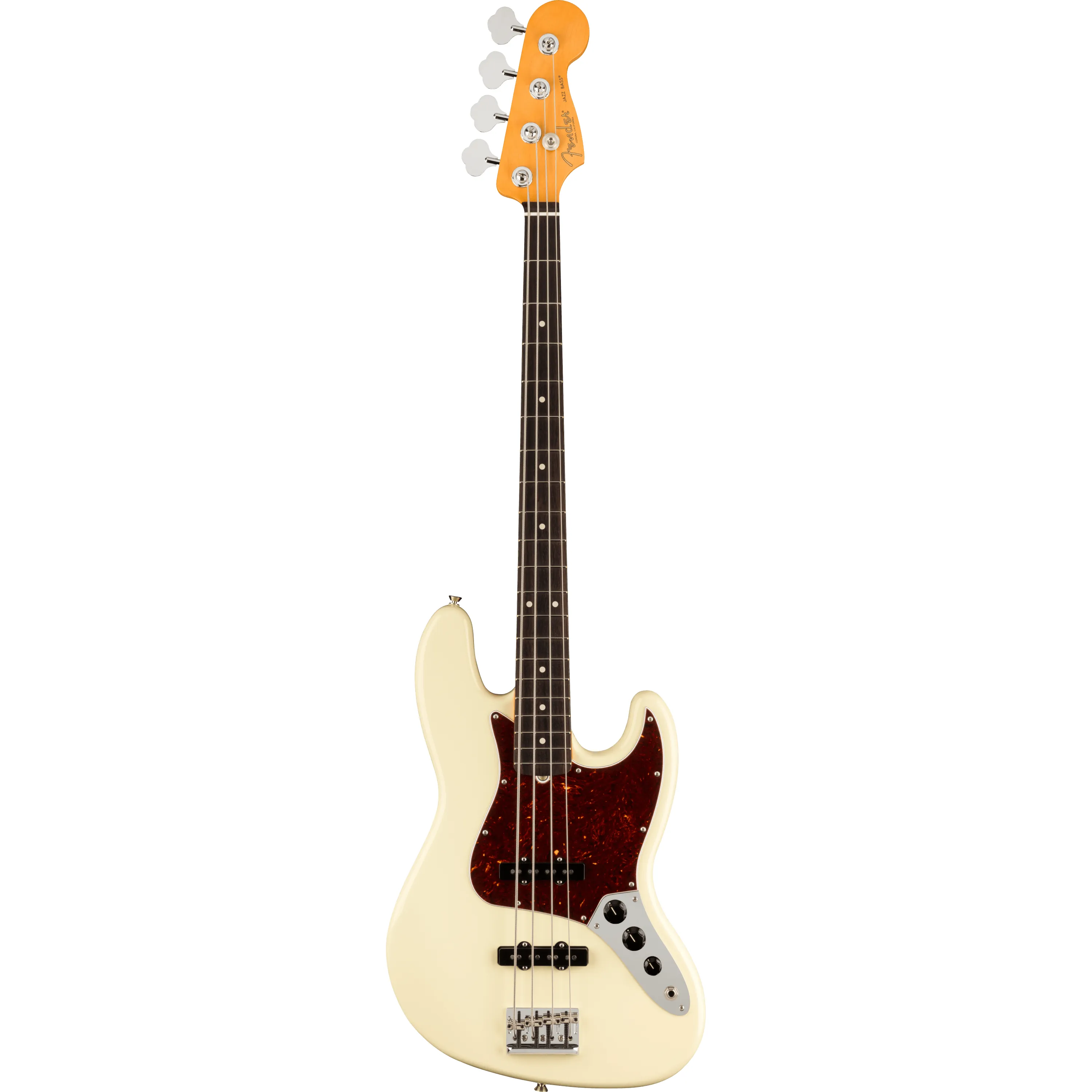 Fender American Professional II Jazz Bass RW Olympic White front view