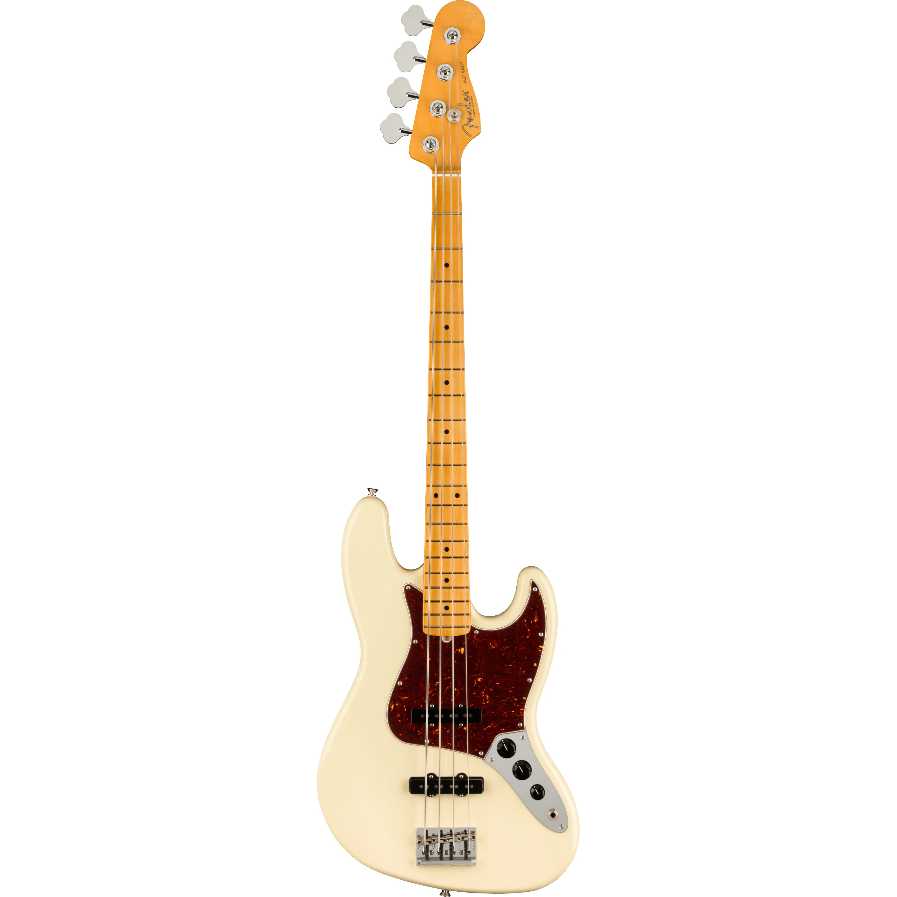 Fender American Professional II Jazz Bass MN Olympic White front view