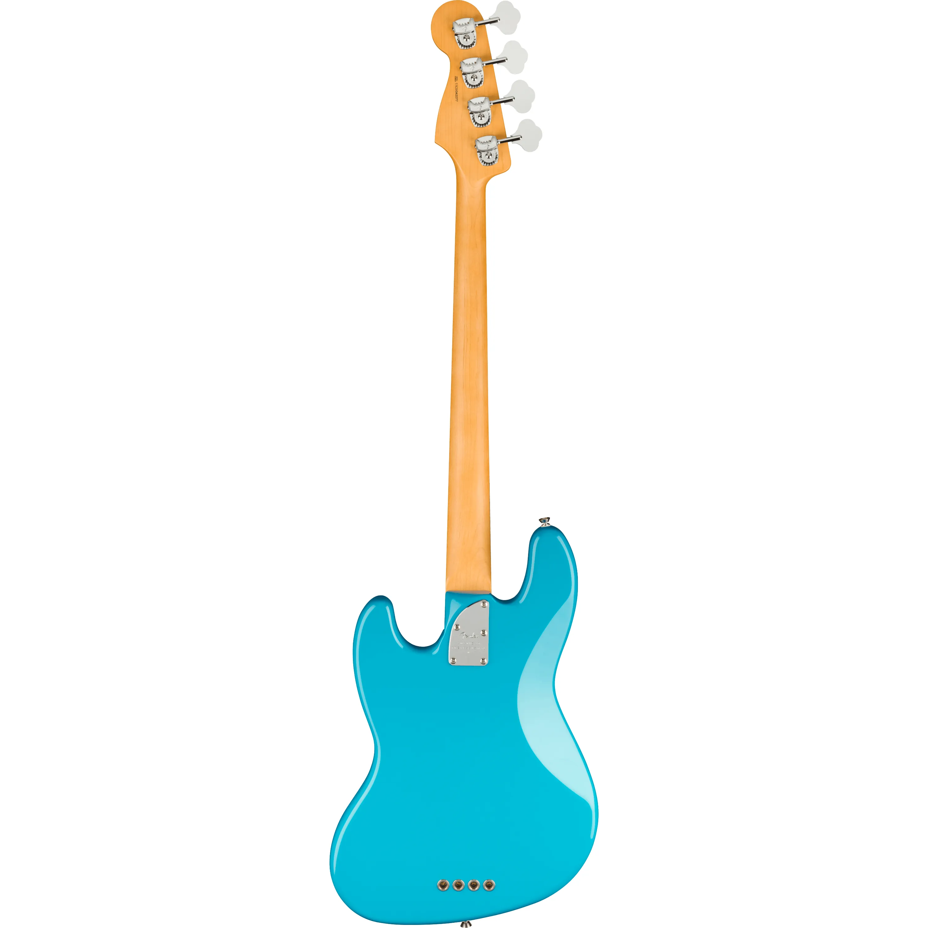 Fender American Professional II Jazz Bass RW Miami Blue back view