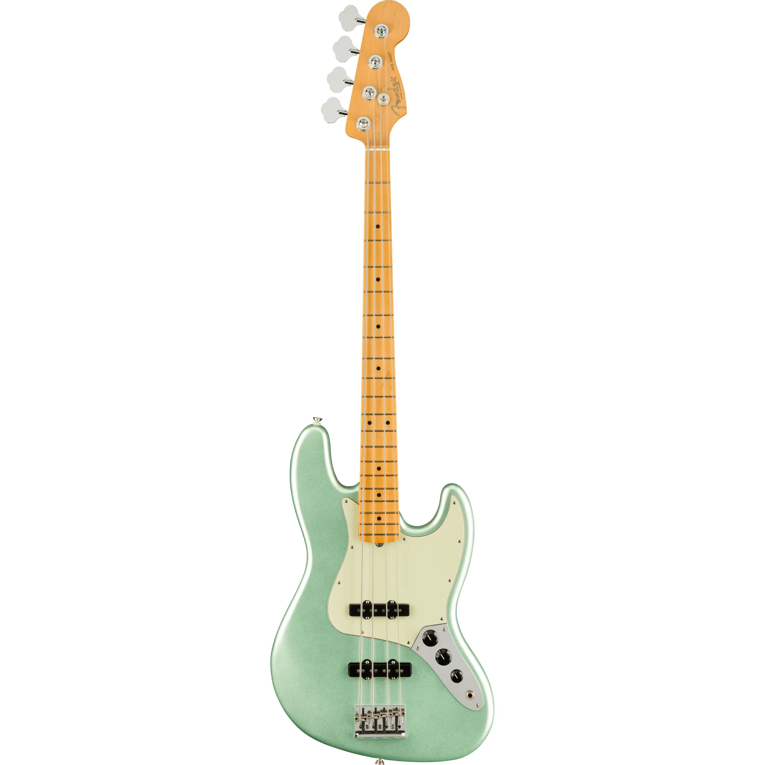 Fender American Professional II Jazz Bass MN Mystic Surf Green front view