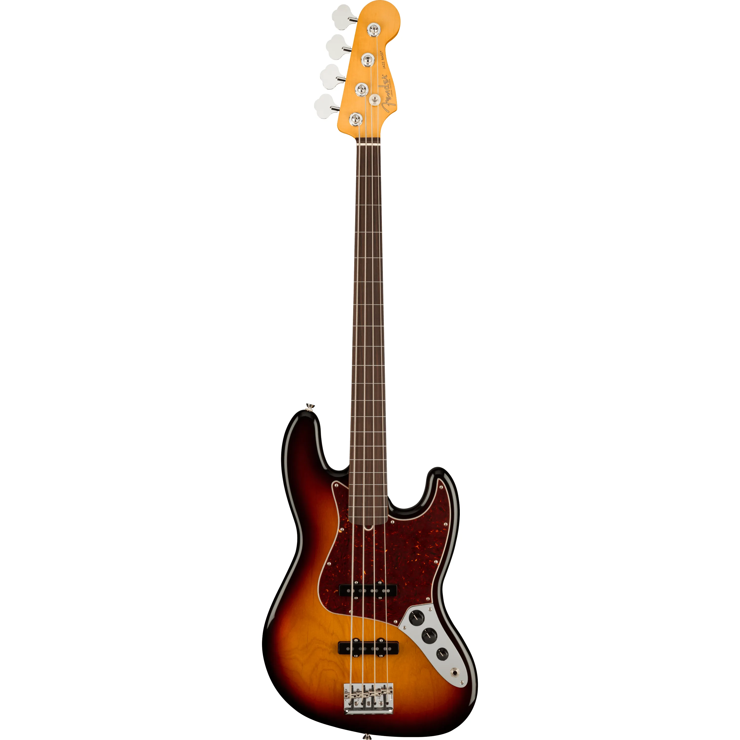 Fender American Professional II Jazz Bass Fretless RW 3-Color Sunburst front view