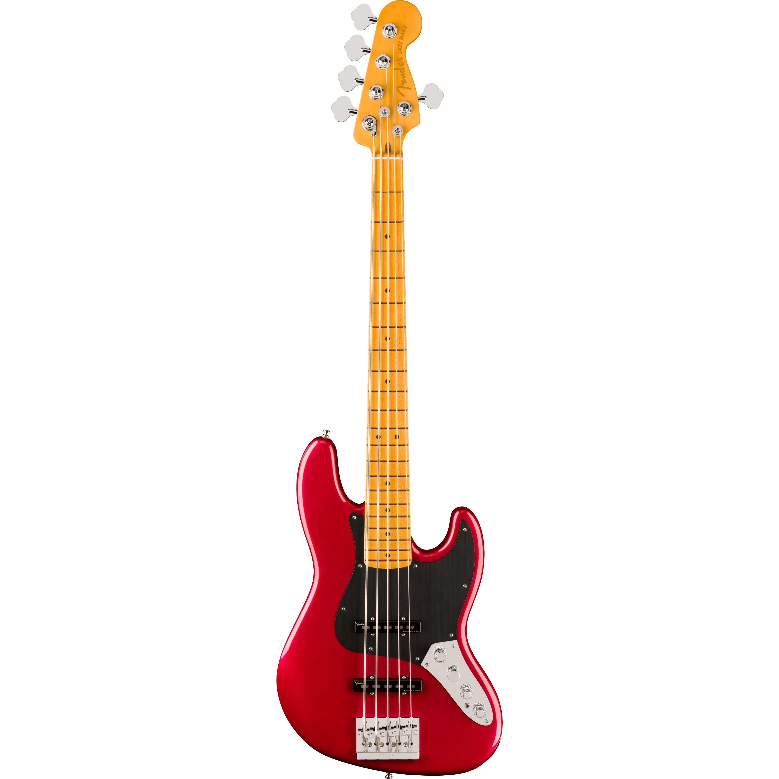 Fender American Ultra II Jazz Bass V MN Sinister Red front view