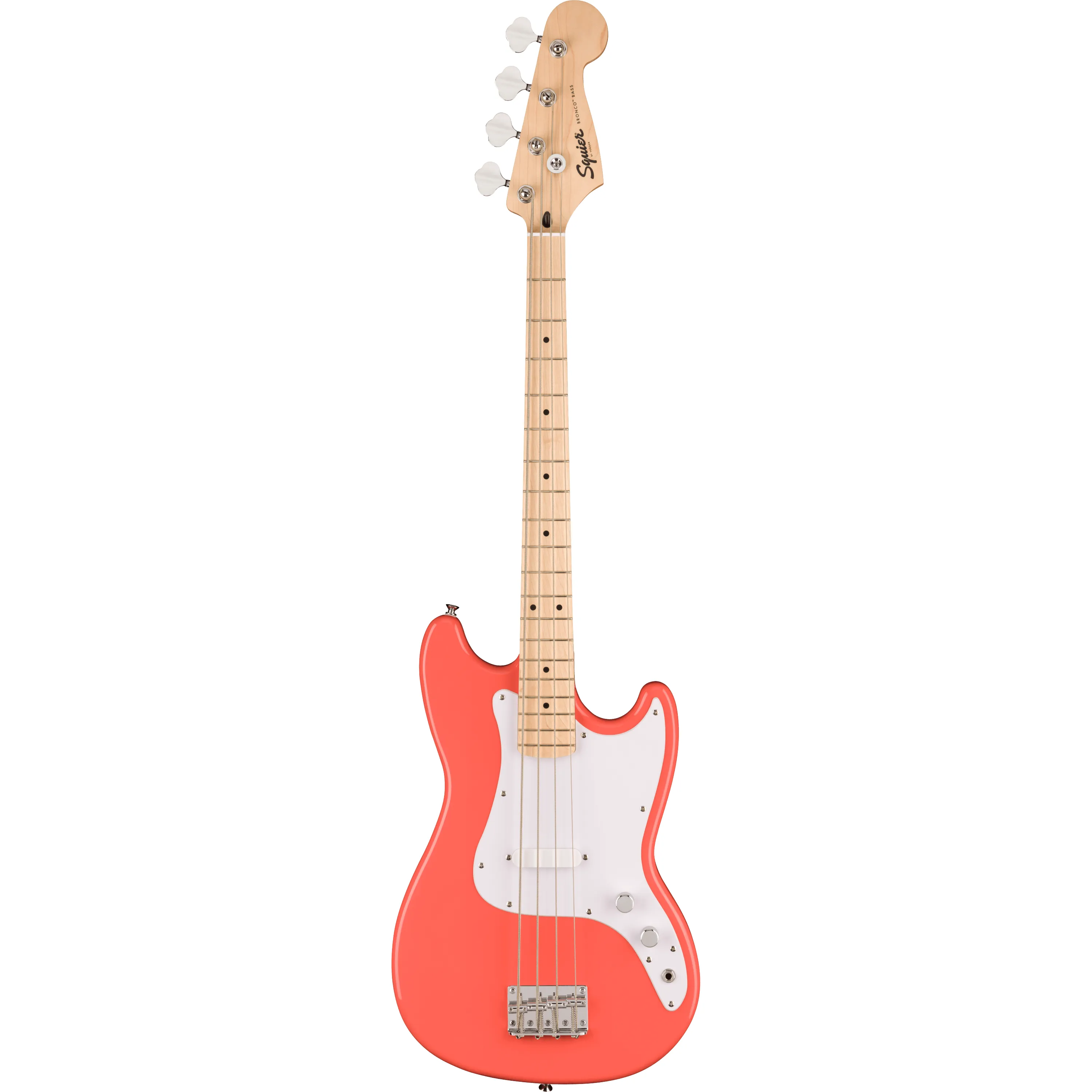 Squier Sonic Bronco Bass MN Tahitian Coral front view