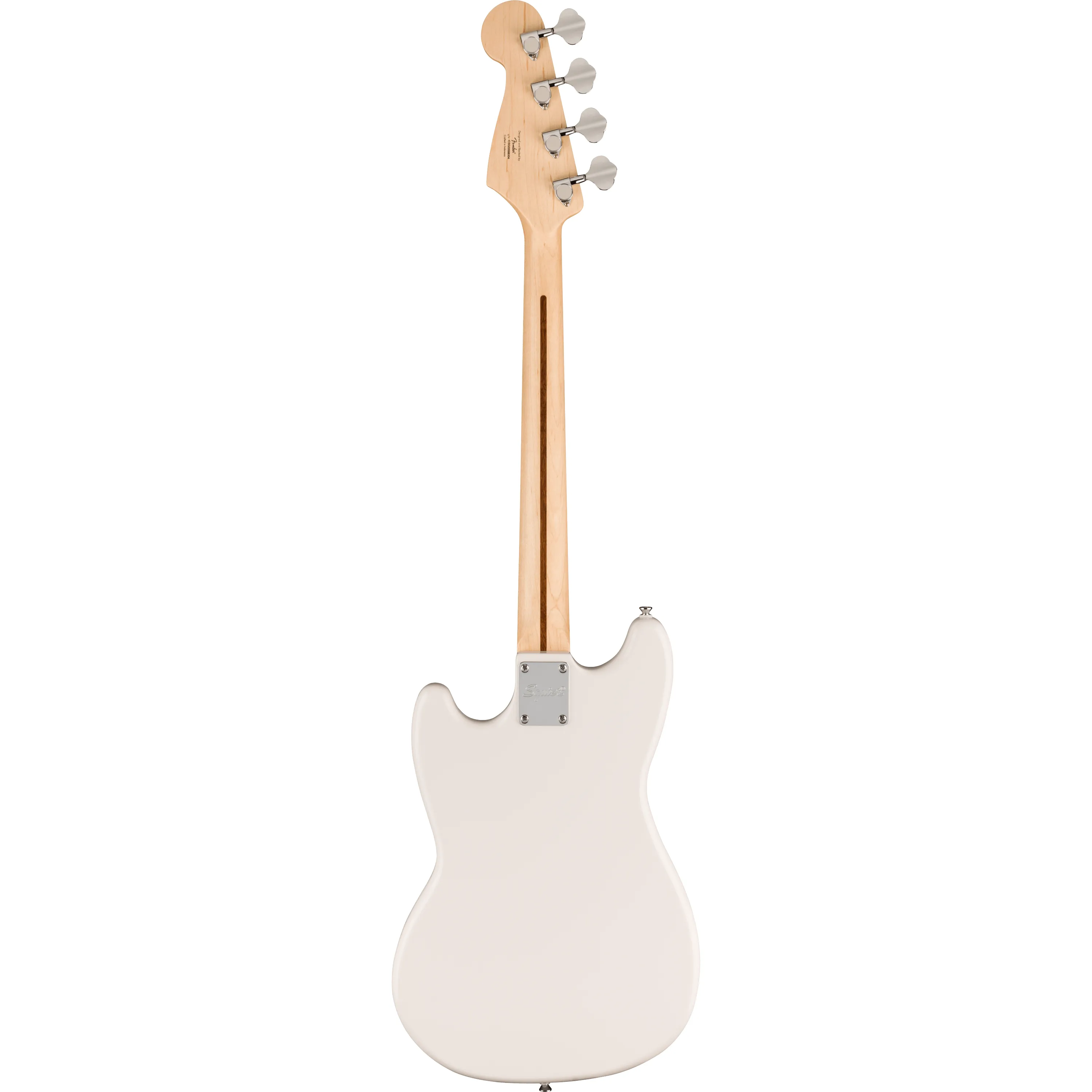 Squier Sonic Bronco Bass MN Arctic White back view