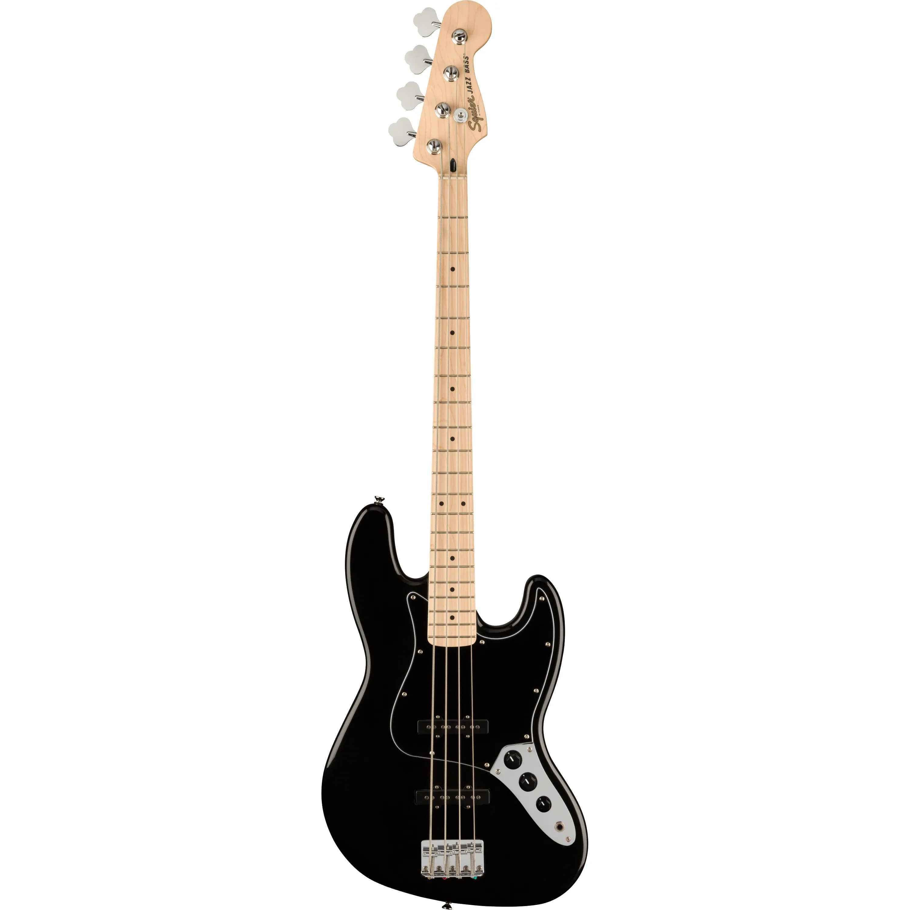 Squier Affinity Jazz Bass MN Black front view