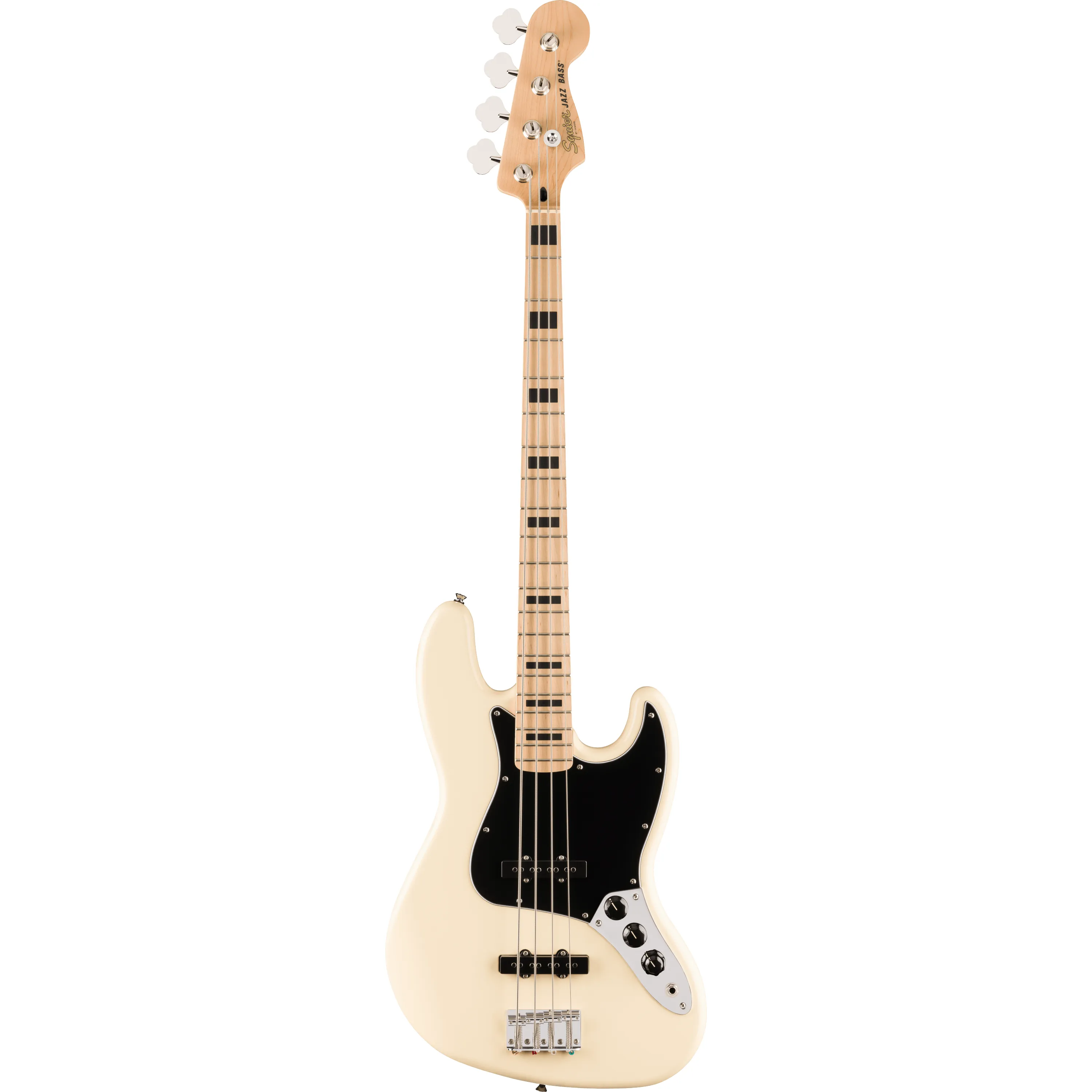 Squier Affinity Active Jazz Bass MN Olympic White front view