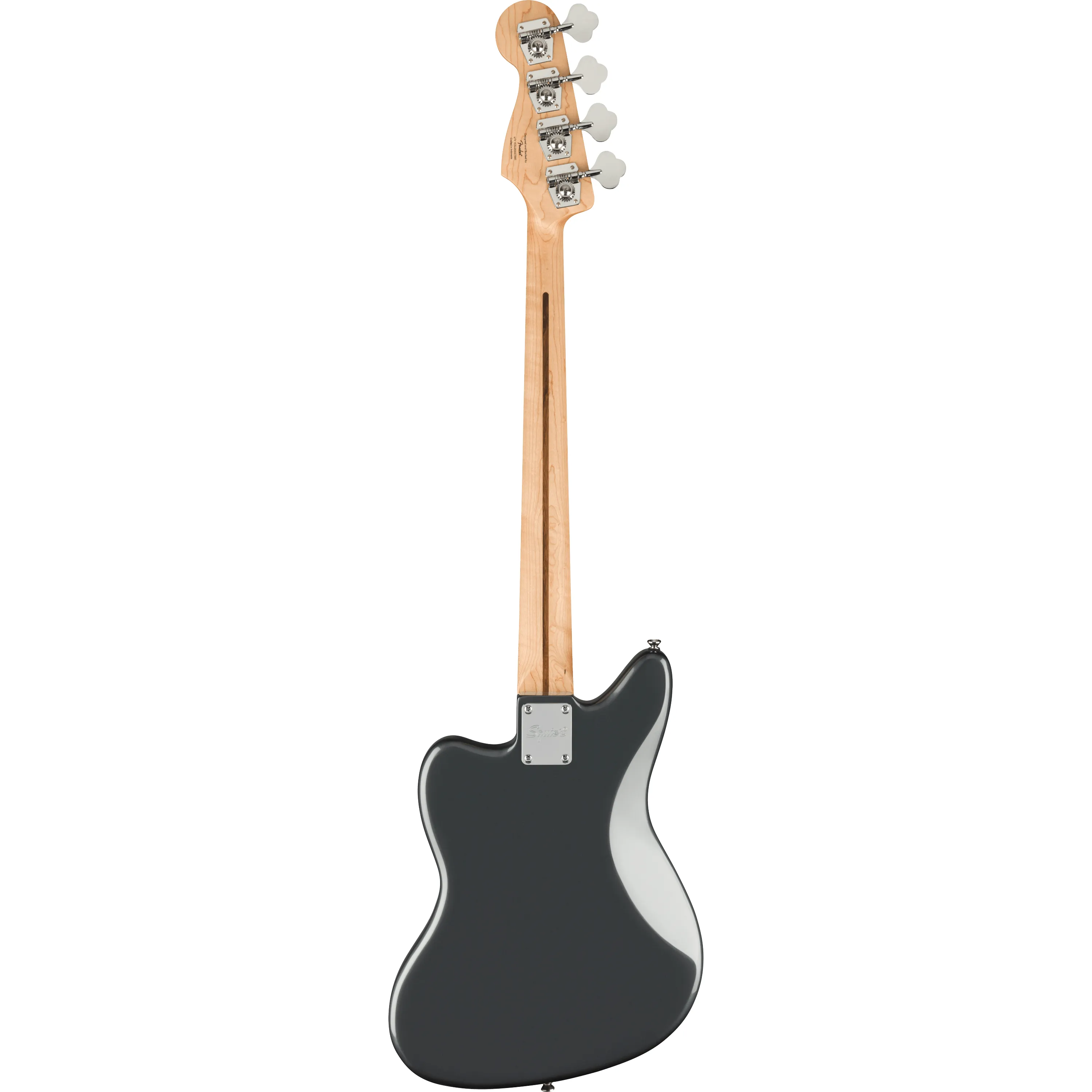 Squier Affinity Jaguar Bass H IL Charcoal Frost Metallic back view