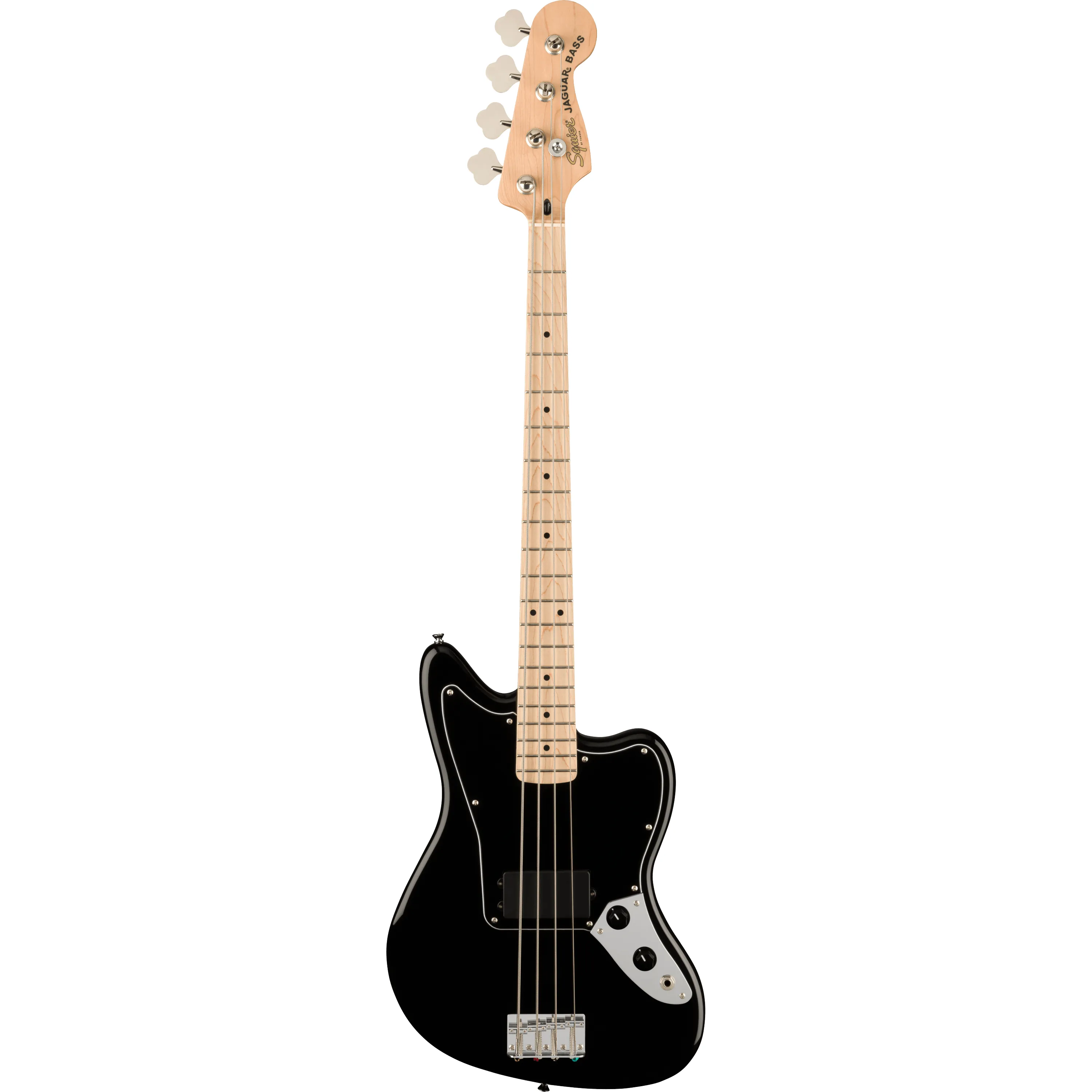 Squier Affinity Jaguar Bass H MN Black front view