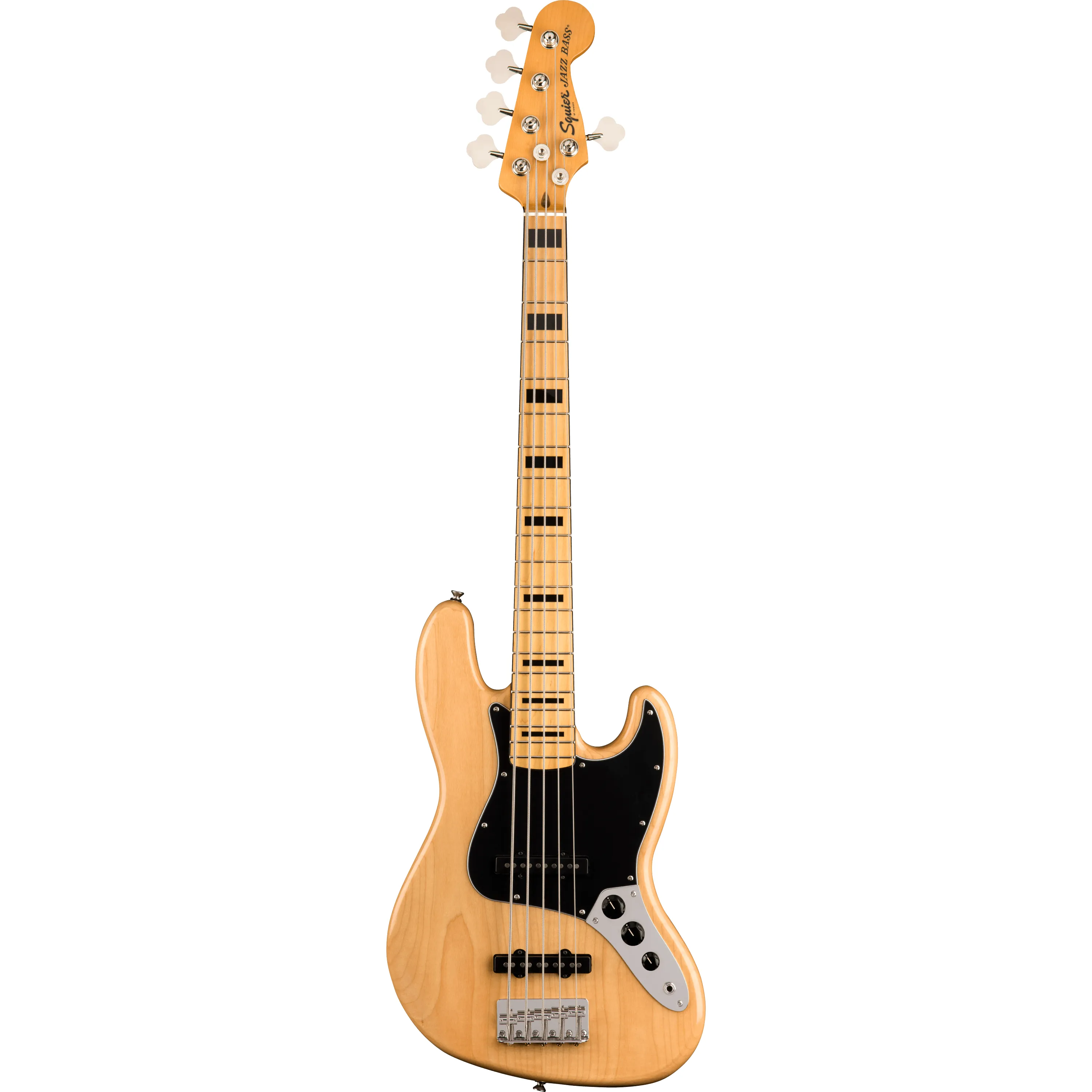 Squier Classic Vibe 70s Jazz Bass V MN Natural front view