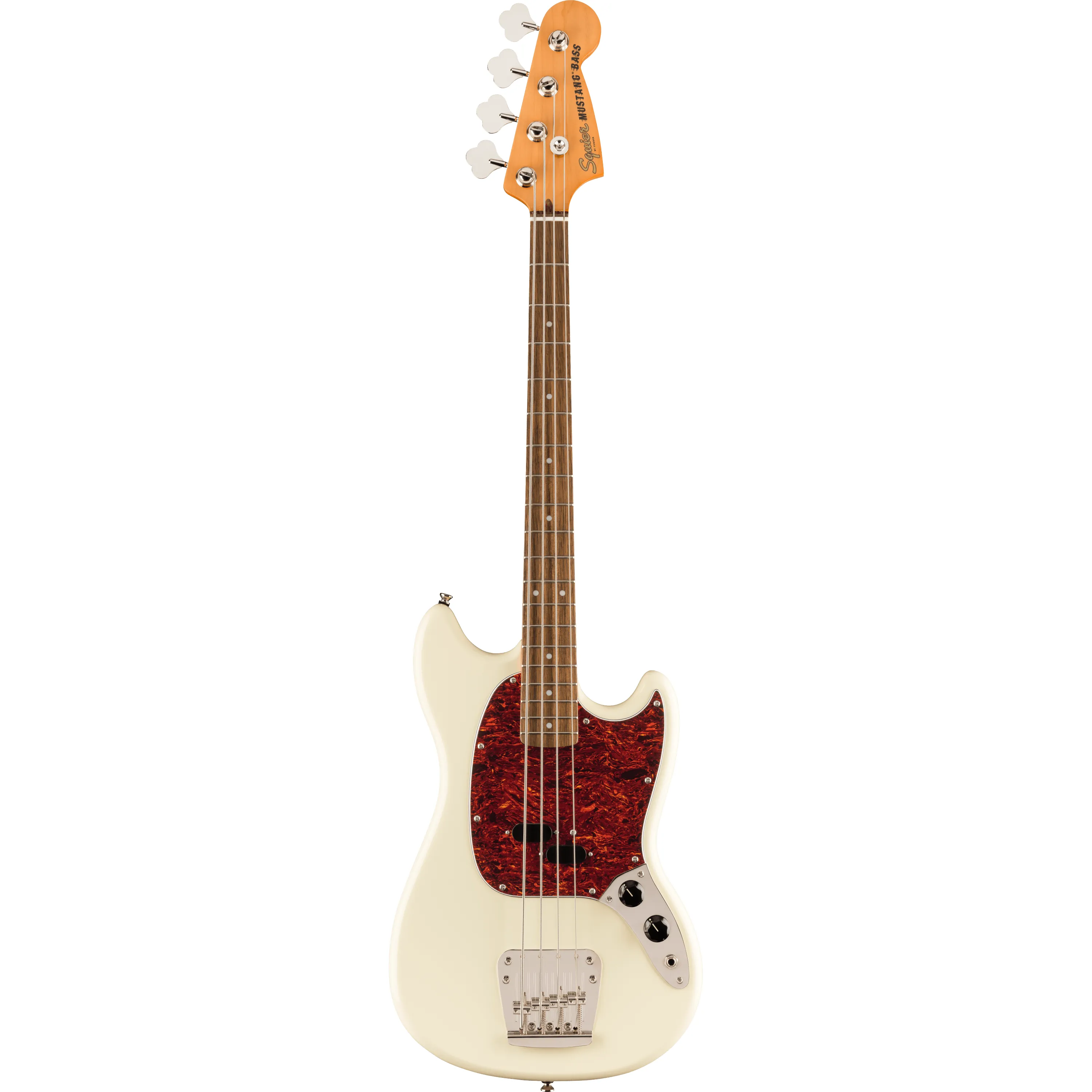 Squier Classic Vibe 60s Mustang Bass IL Olympic White front view