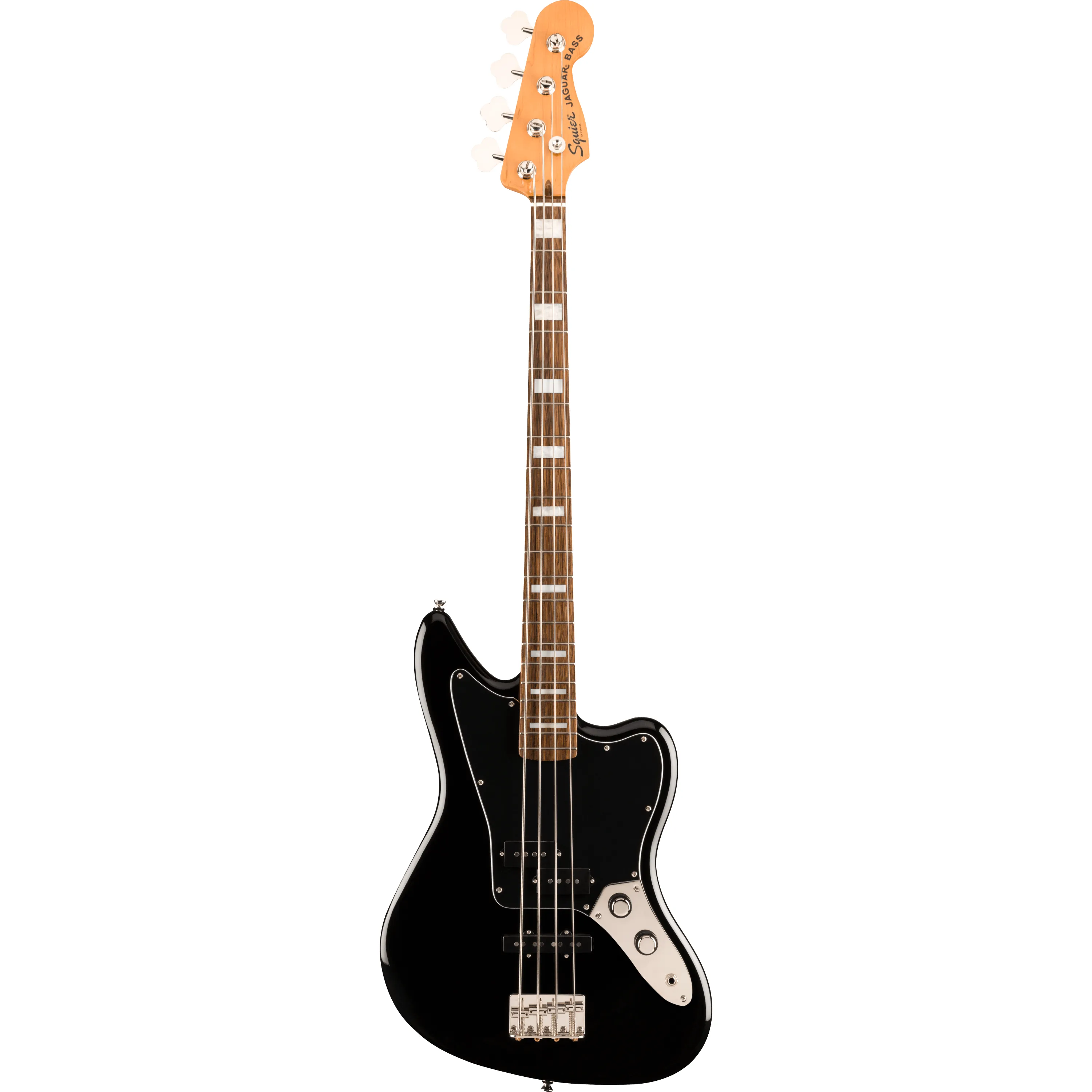 Squier Classic Vibe Jaguar Bass IL Black front view