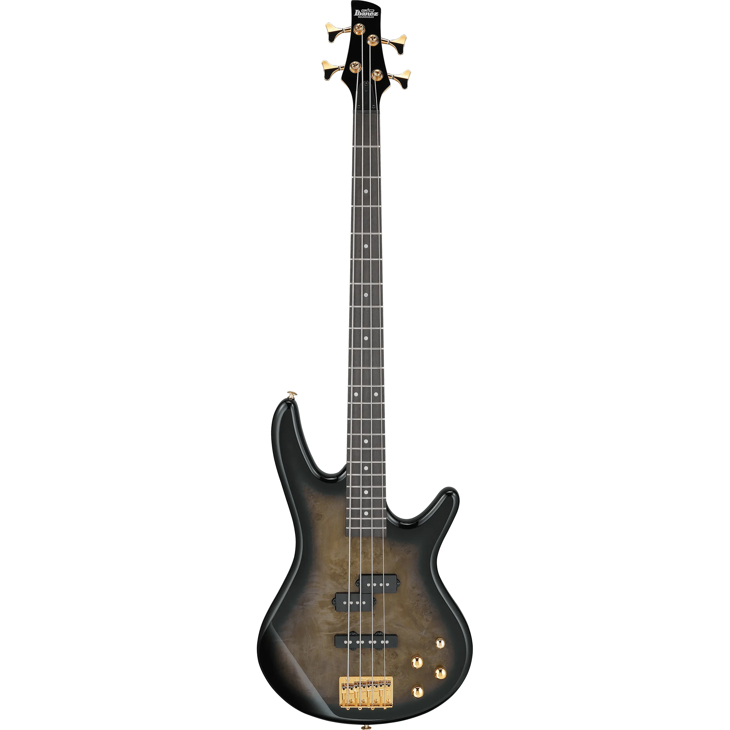 Ibanez GSR200PC Gio Transparent Pale Black Burst front view