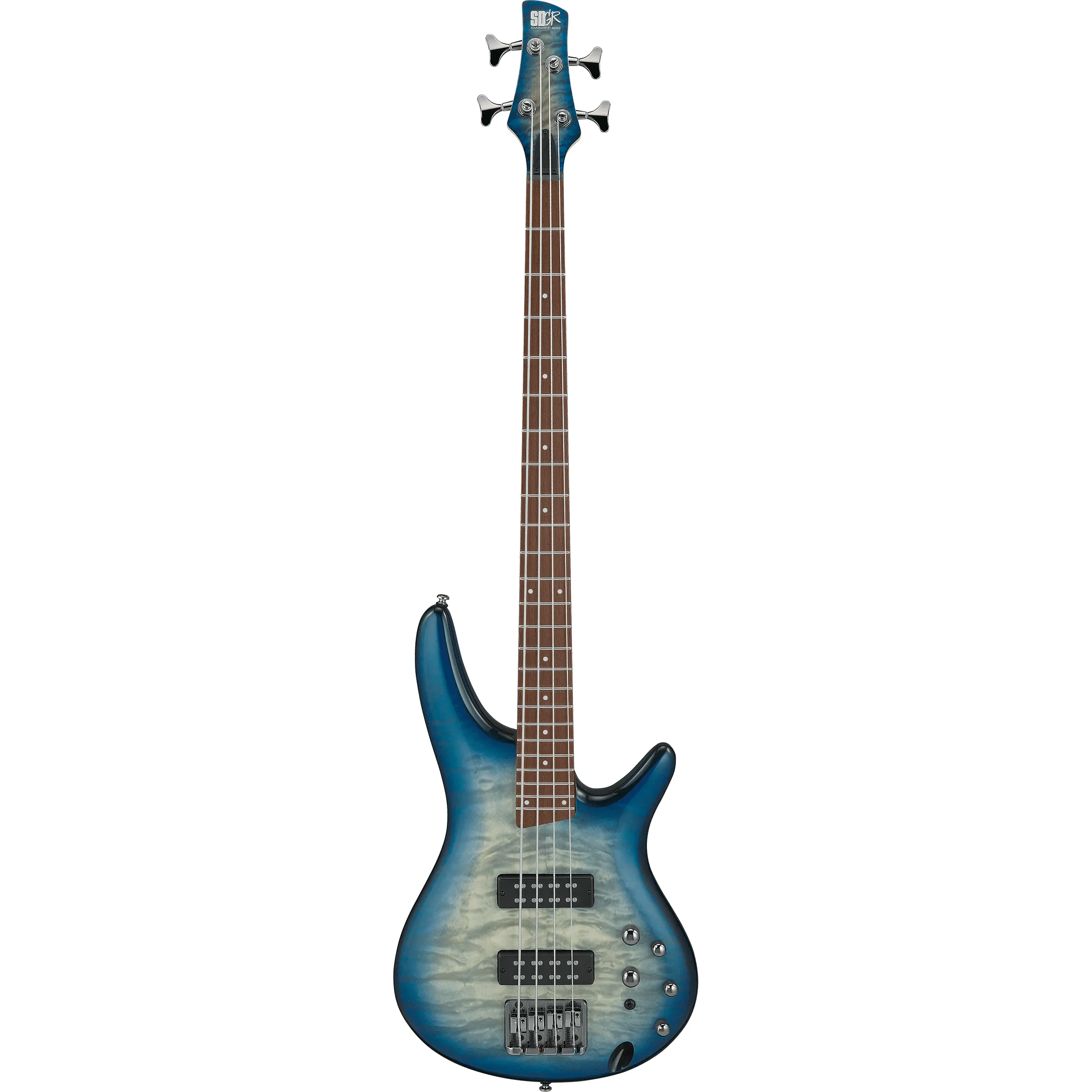 Ibanez SR400EQM Standard Stained Cosmic Blue Starburst front view