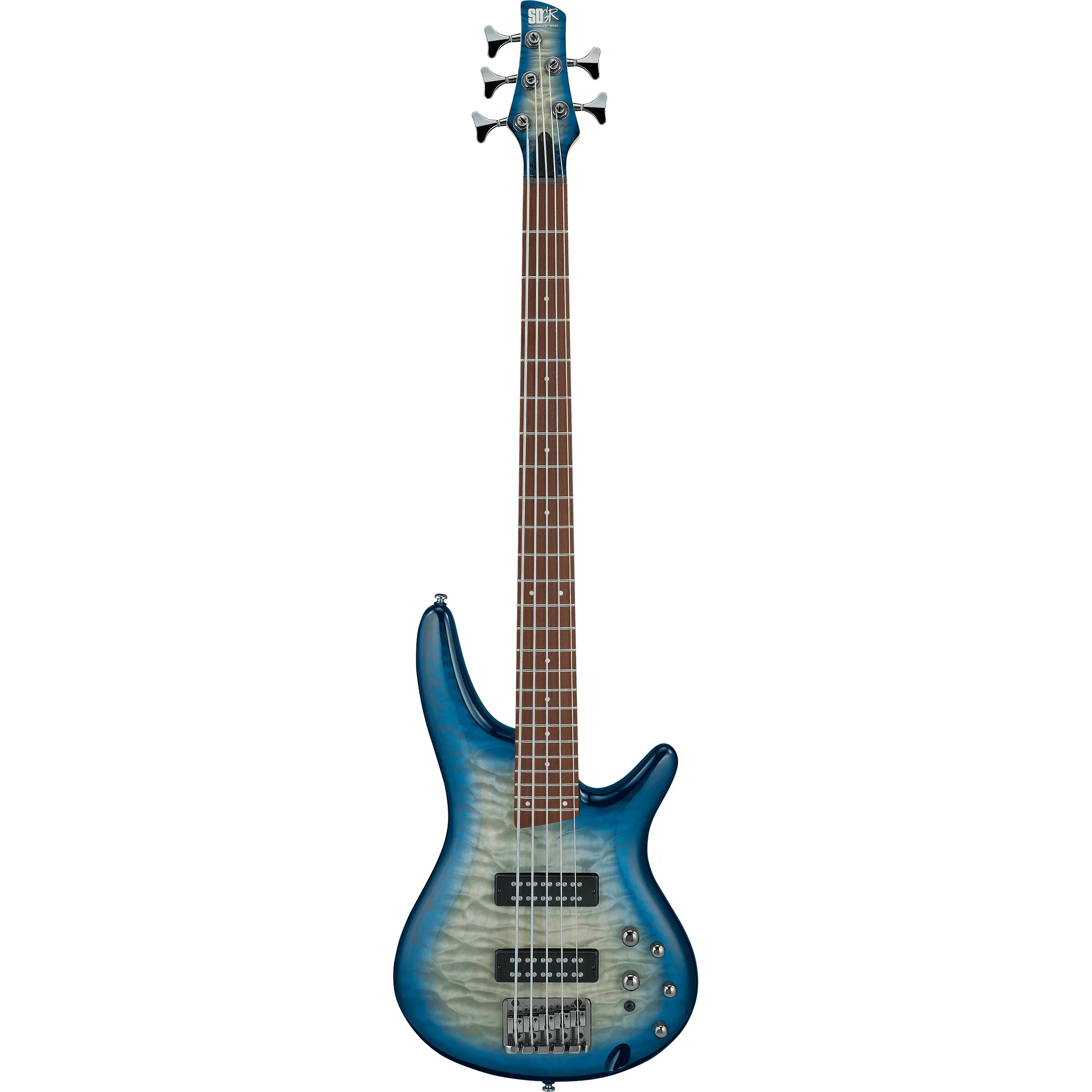 Ibanez SR405EQM Standard Stained Cosmic Blue Starburst front view