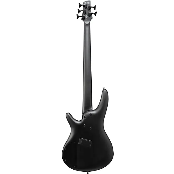 Ibanez SRMS625EX Iron Label Black Flat back view