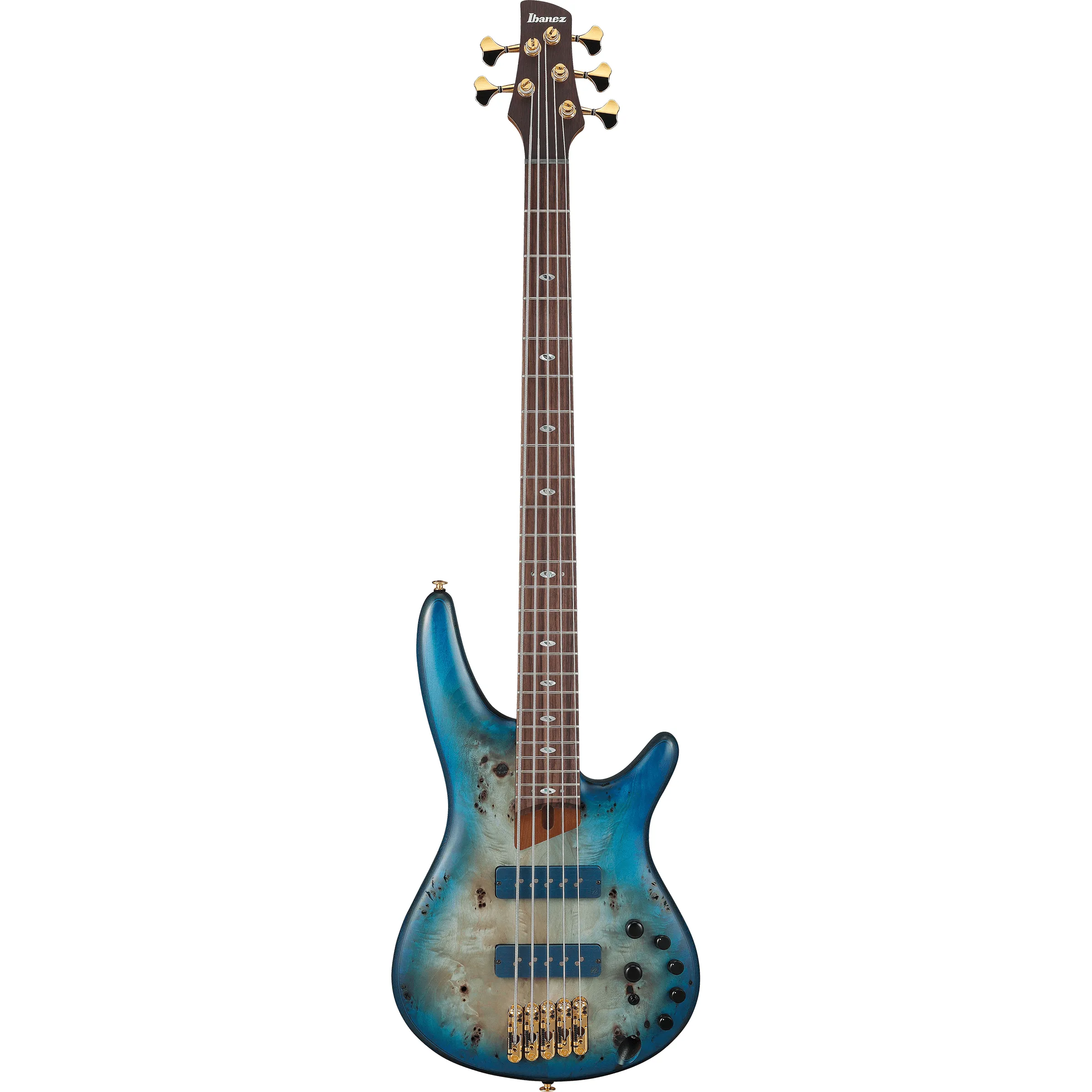 Ibanez SR6605 Prestige Ghost Fleet Blue Burst front view