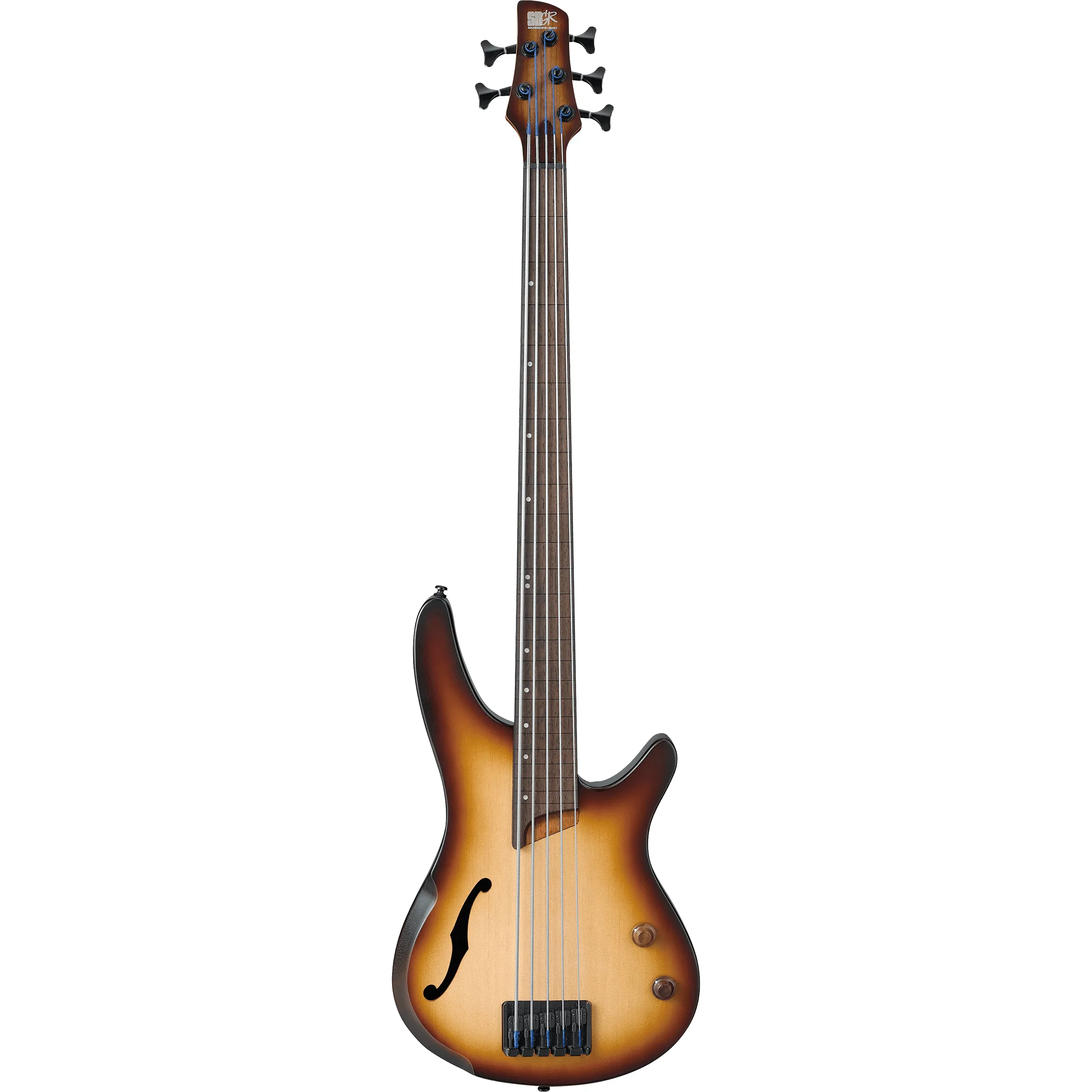 Ibanez SRH505F Workshop Natural Browned Burst Flat front view