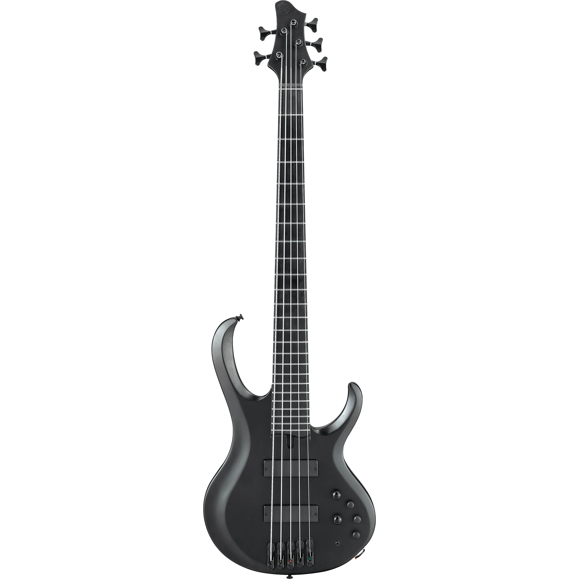Ibanez BTB625EX Iron Label Black Flat front view