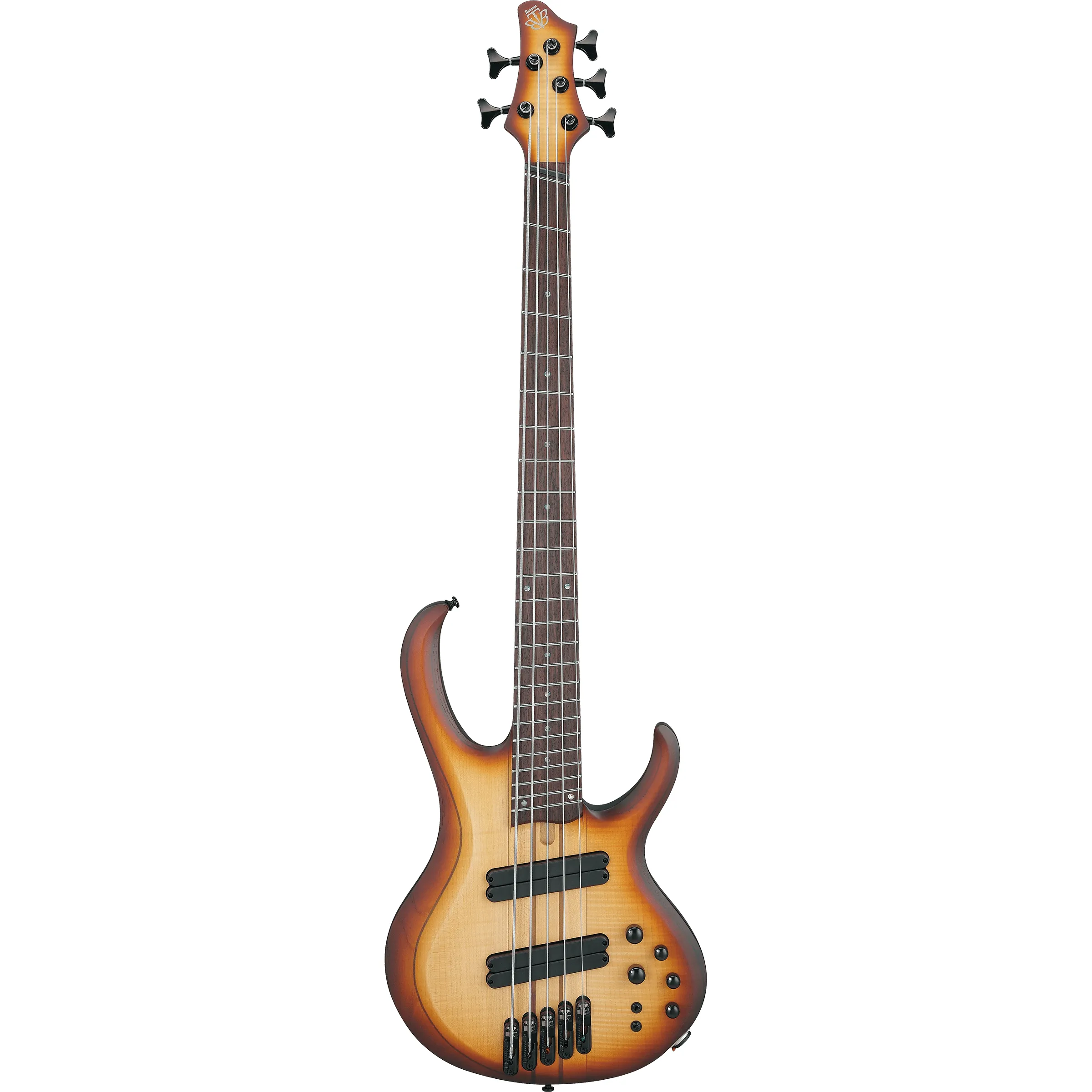 Ibanez BTB705LM Workshop Natural Browned Burst Flat front view