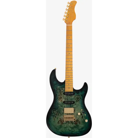 Sire Larry Carlton S10 HSS Transparent Green front view