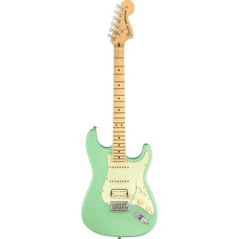 Fender American Performer Stratocaster HSS MN Satin Surf Green front view