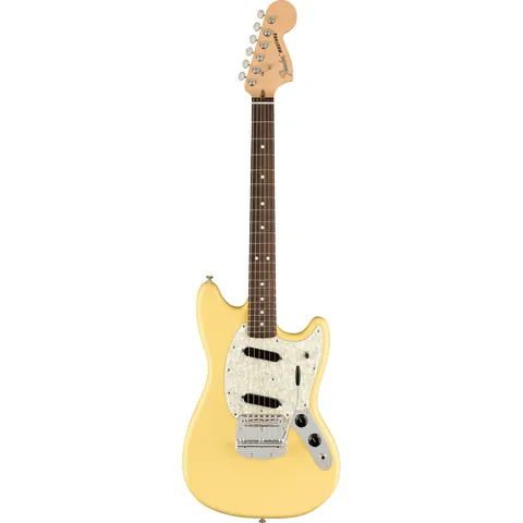 Fender American Performer Mustang RW Vintage White front view