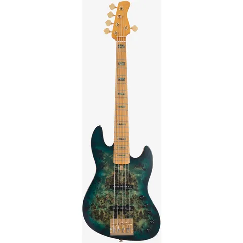 Sire Marcus Miller V10 5-String Transparent Green Satin front view