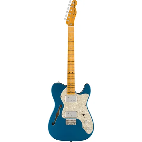 Fender American Vintage II 1972 Telecaster Thinline MN Lake Placid Blue front view