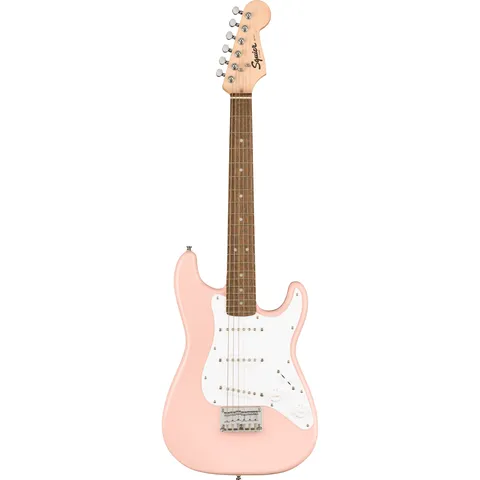 Squier Mini Stratocaster V2 IL Shell Pink front view