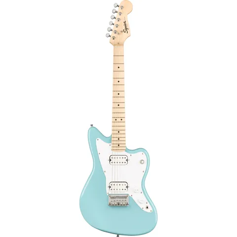 Squier Mini Jazzmaster HH MN Daphne Blue front view