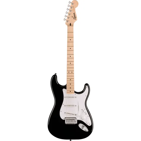 Squier Sonic Stratocaster MN Black front view