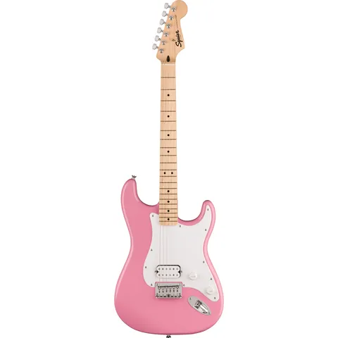 Squier Sonic Stratocaster HT H MN Flash Pink front view